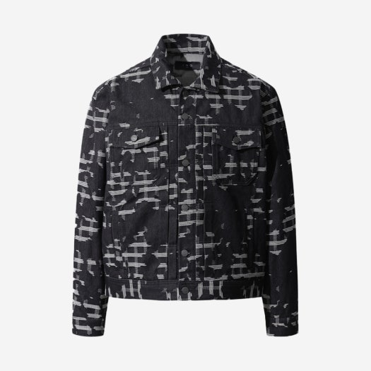 IRJAM24005BKP Iro Yanis Cotton Patterned Jacket Black
