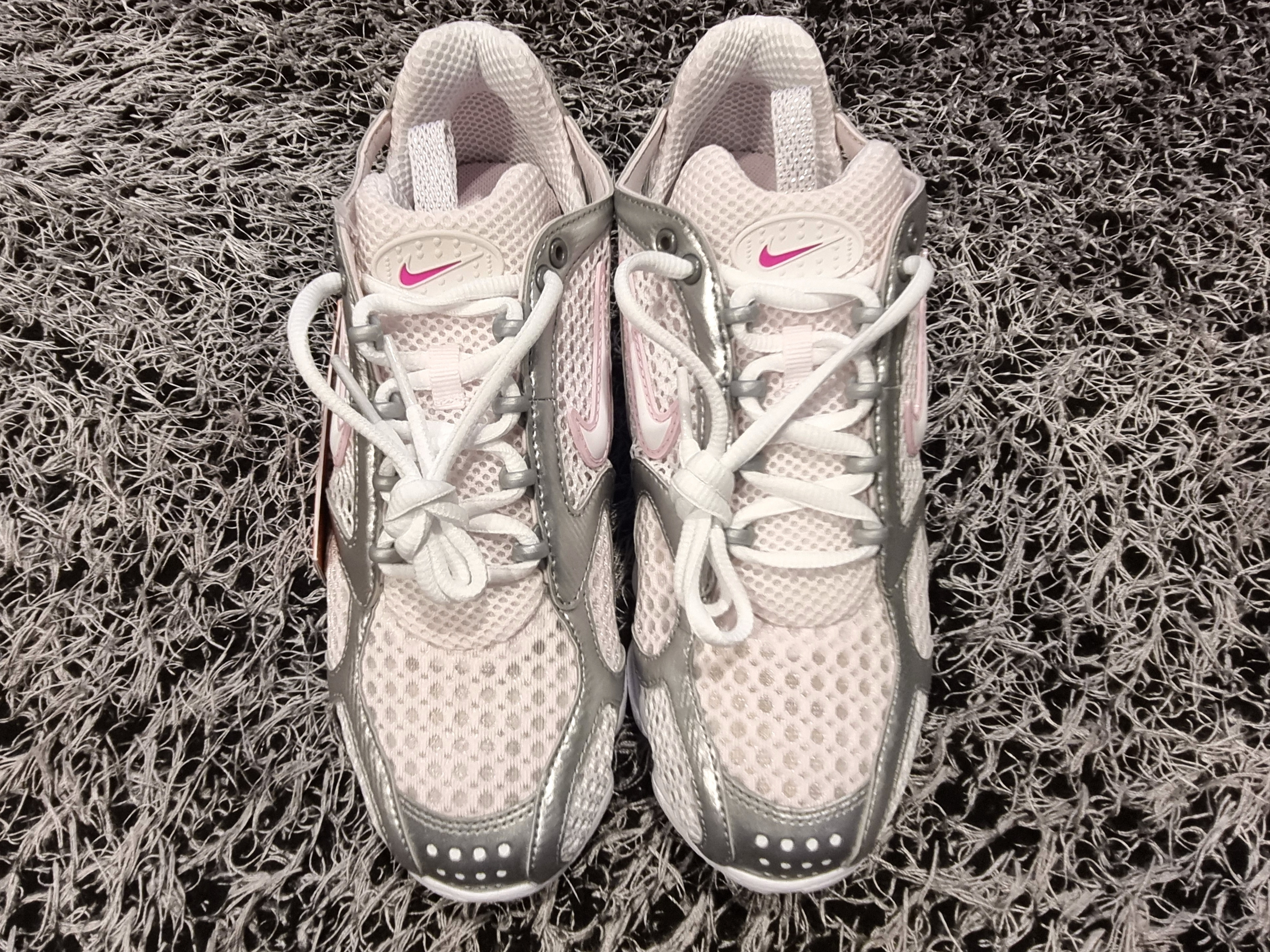 (W) Nike Air Zoom Spiridon Cage 2 Pale Pink 착용 스타일 - 4