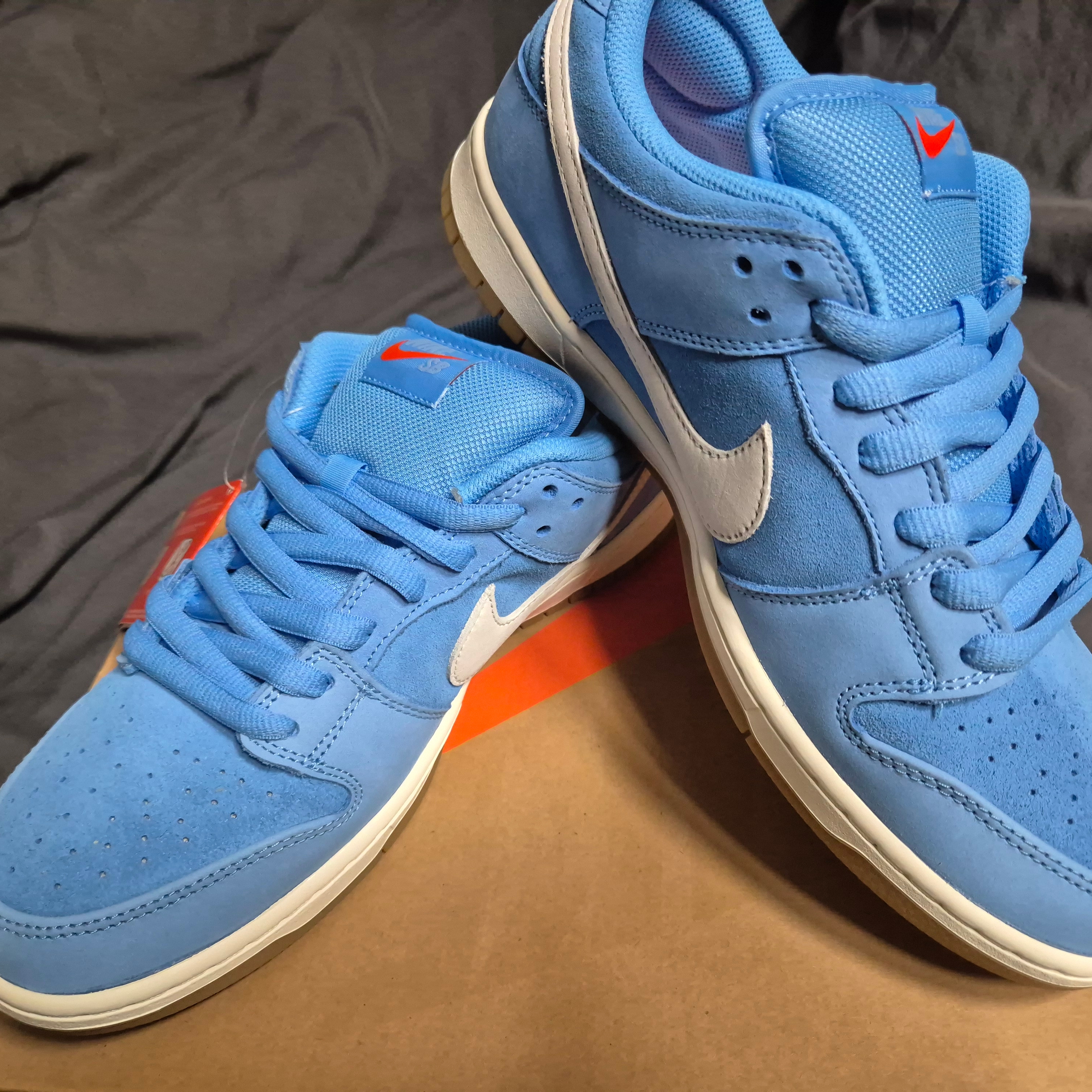 Nike SB Dunk Low Pro University Blue Sail 착용 스타일 - 3