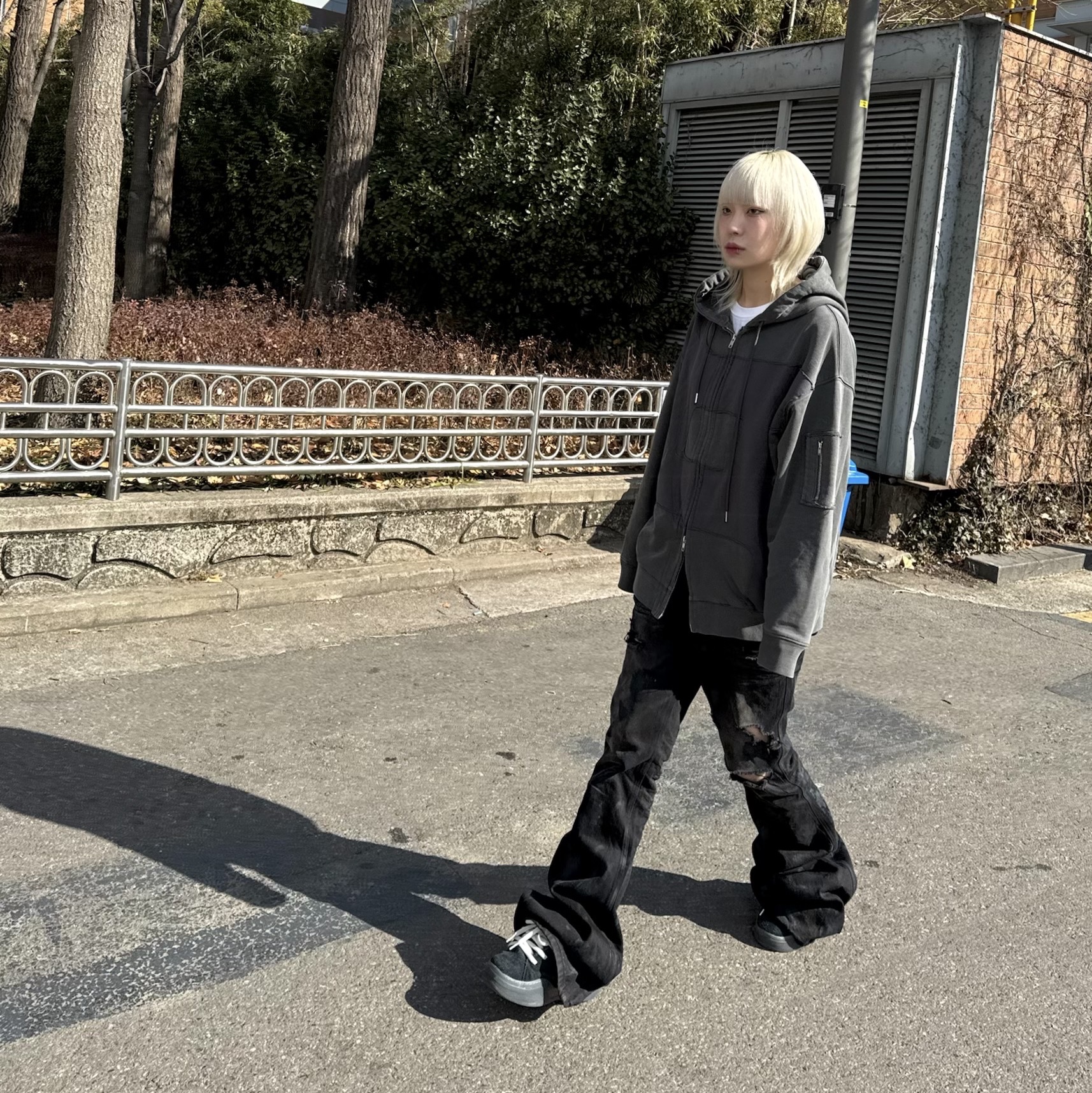 ERL Vamp Skate Shoe Pirate Black 착용 스타일 - 4