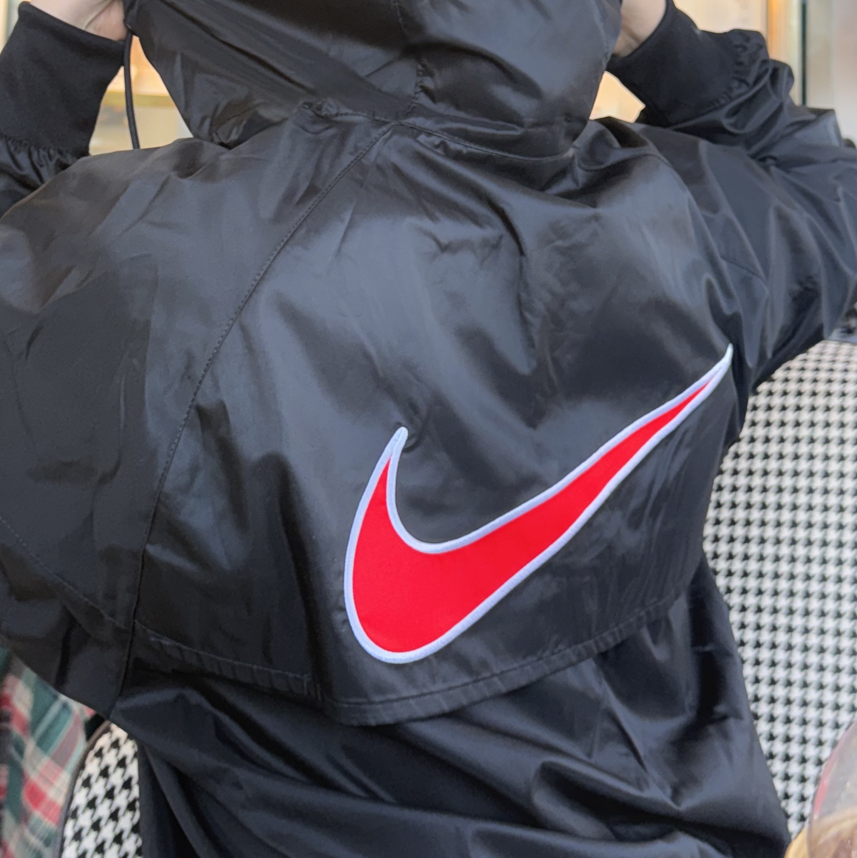 Nike Windrunner Woven Legend Jacket Black - Asia 착용 스타일 - 5