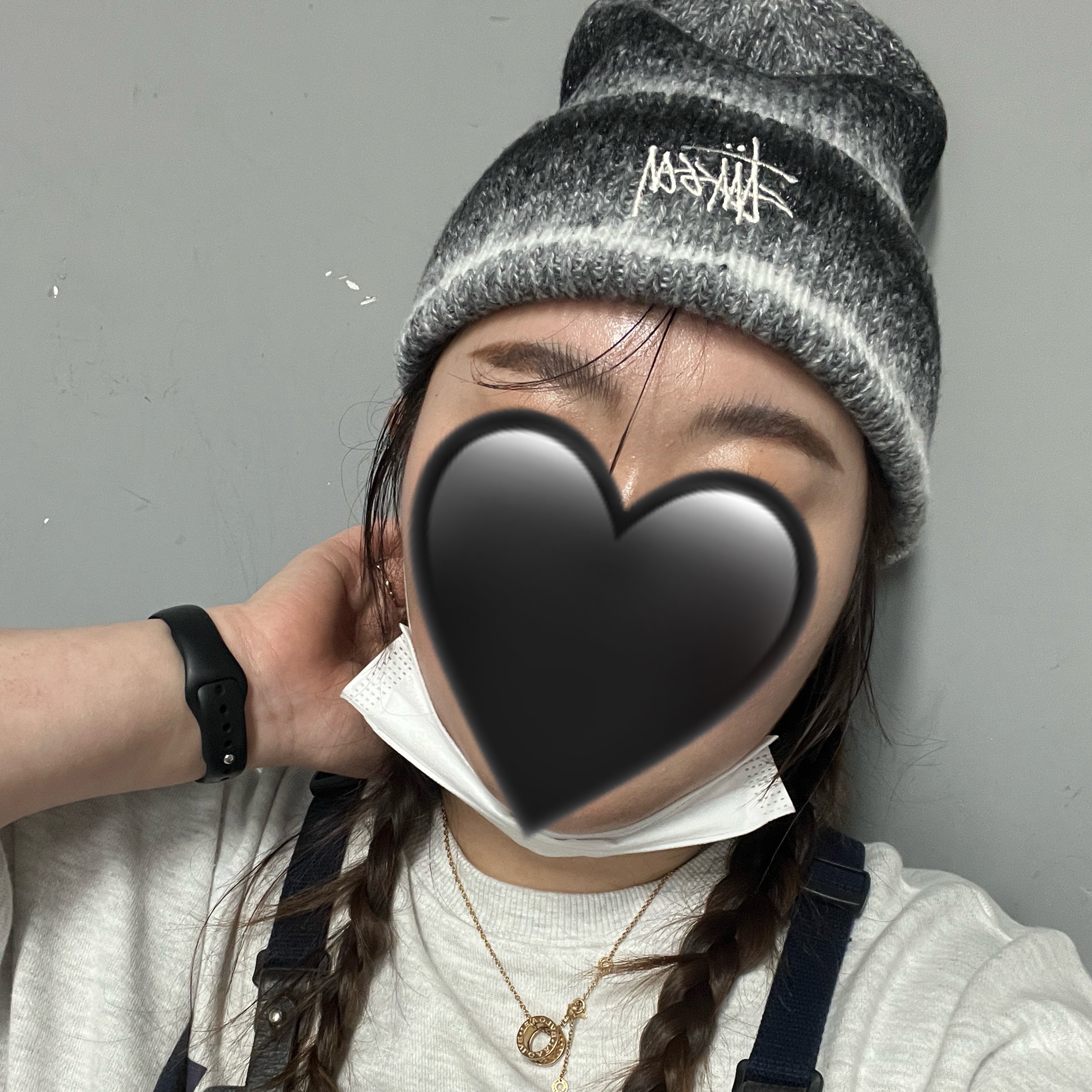 Stussy Knit Stripe Cuff Beanie Black 착용 스타일