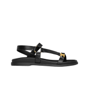 (W) Celine Maud Sandal with Triomphe in Calfskin Black