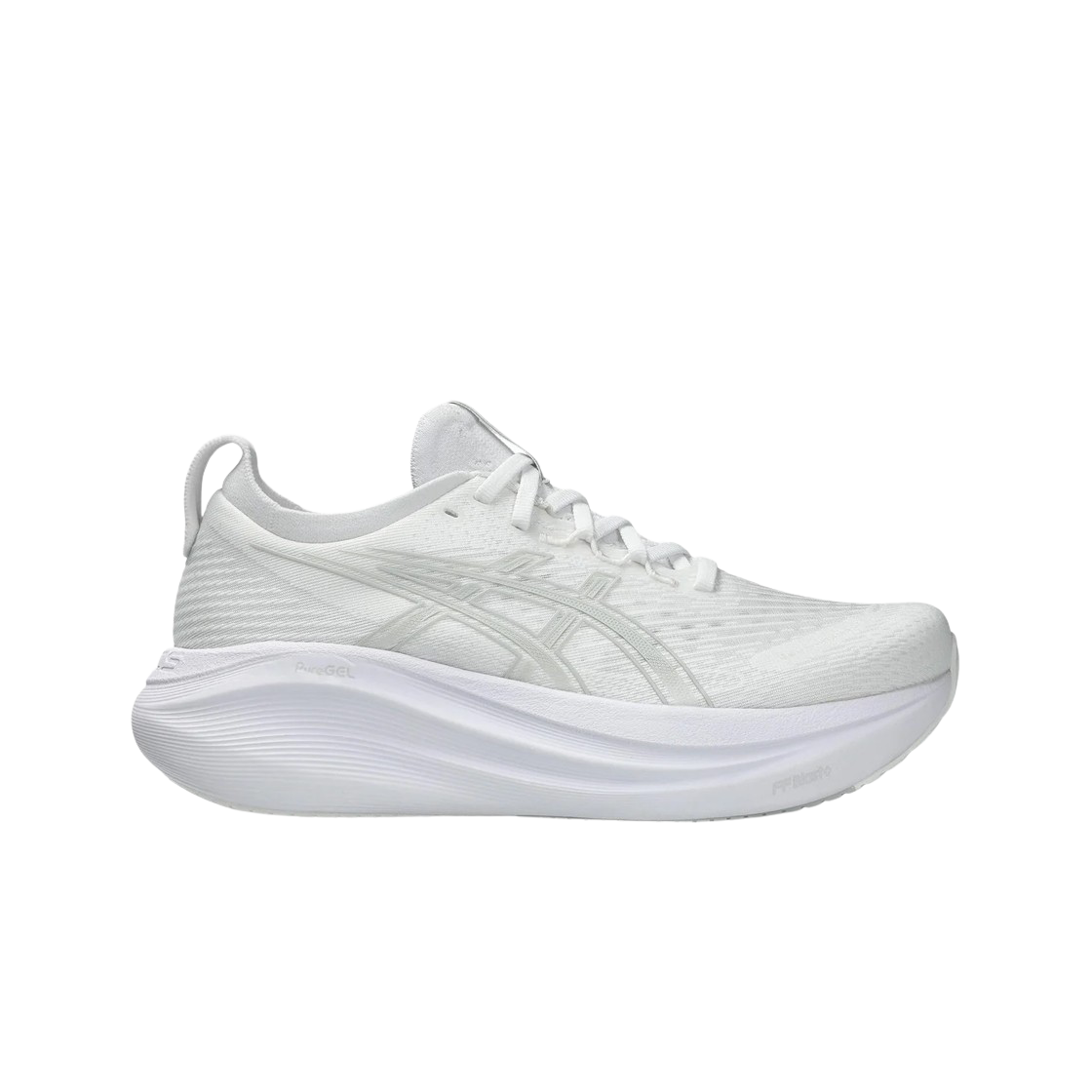 1012B753-100 (W) Asics Gel-Nimbus 27 White Glacier Grey - B Standard