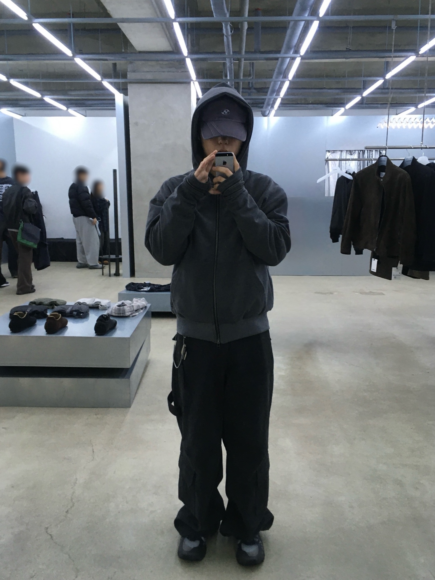 Sansan Gear Faded Washing Cap Charcoal, Asics x Unaffected Gel-Kayano 20 Obsidian Grey Black 착용 스타일 - 3