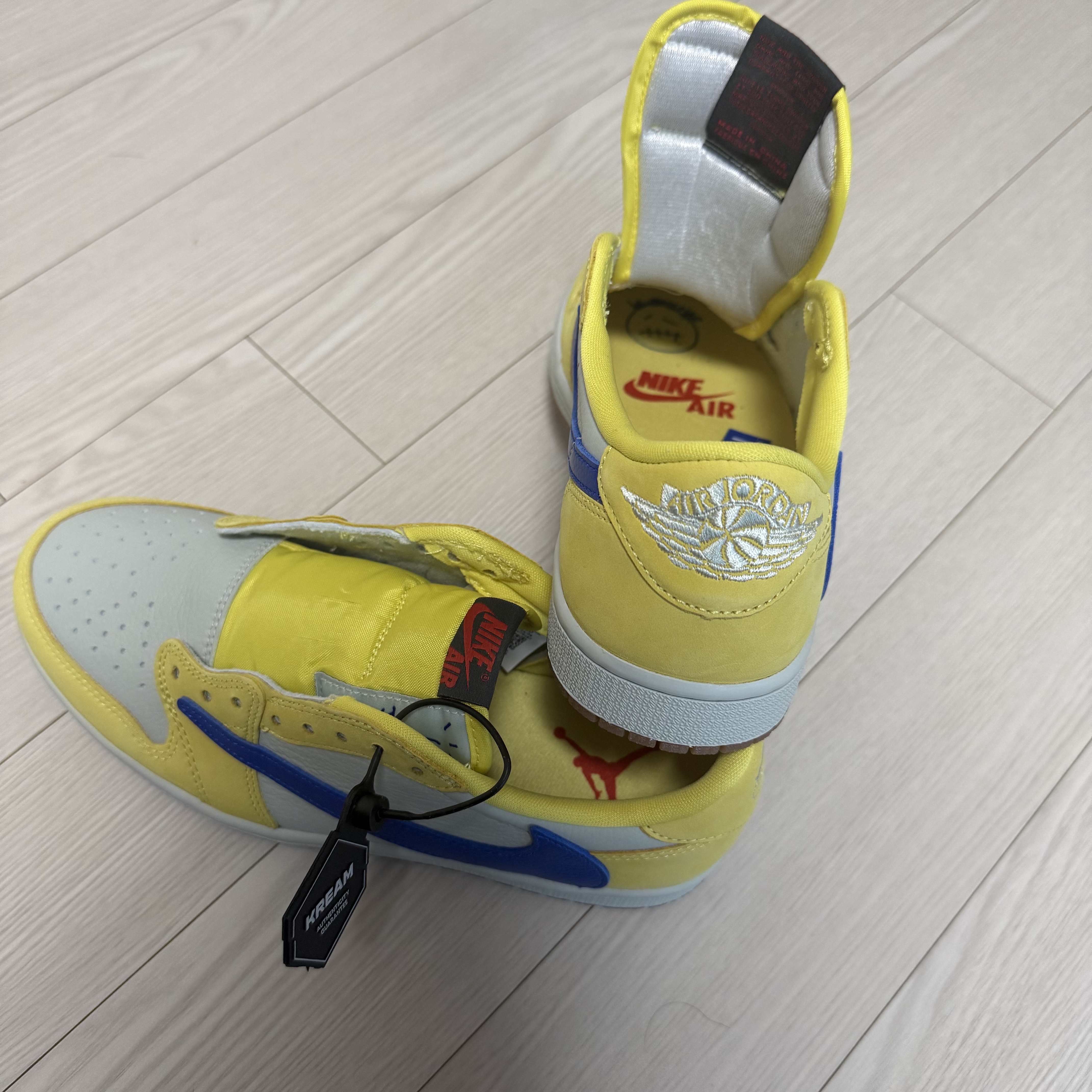 (W) Jordan 1 x Travis Scott Retro Low OG SP Canary 착용 스타일