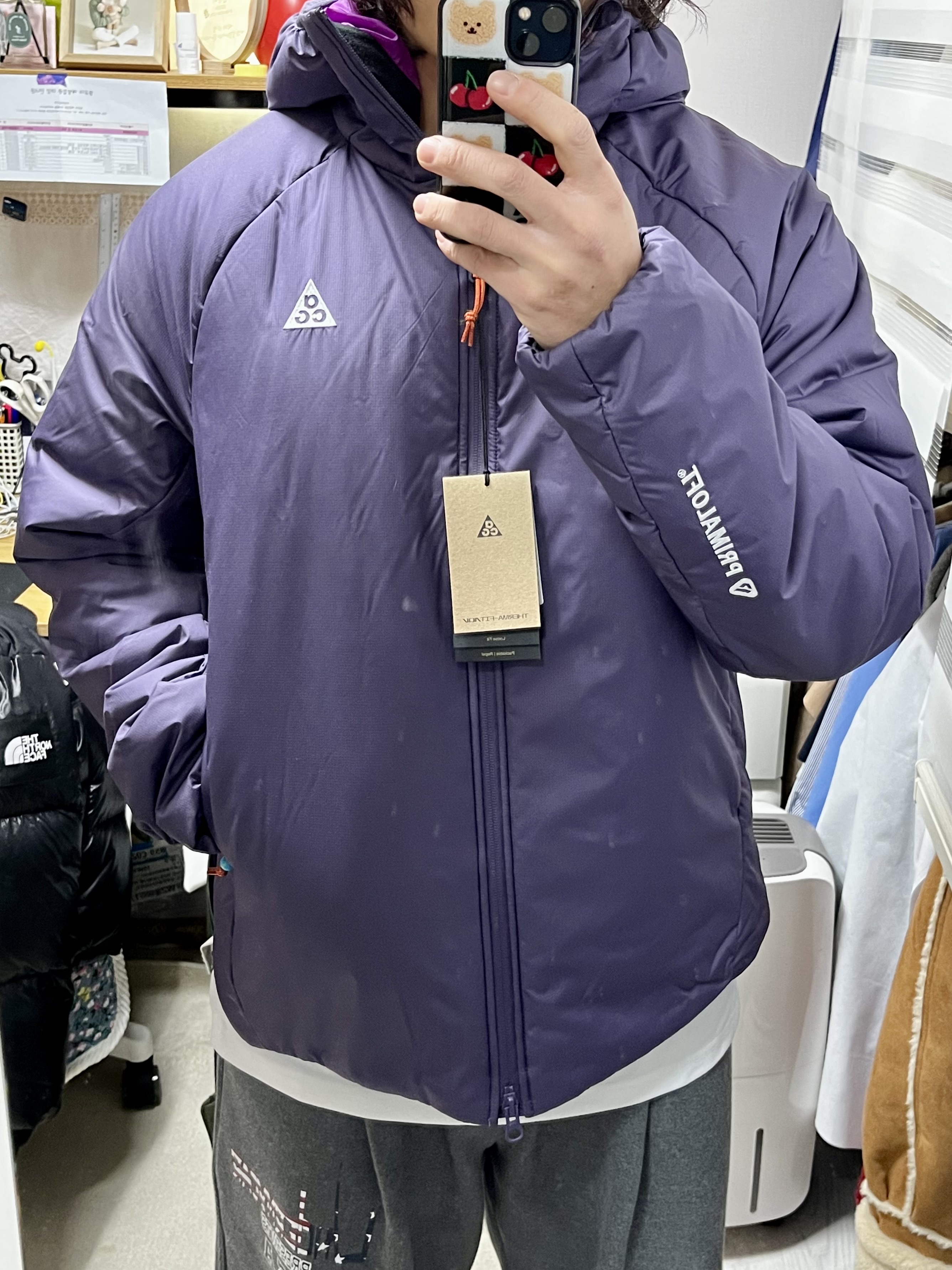 Nike ACG Rope De Dope Primaloft Therma-Fit Jacket Dark Raisin Bold Berry - Asia 착용 스타일 - 3