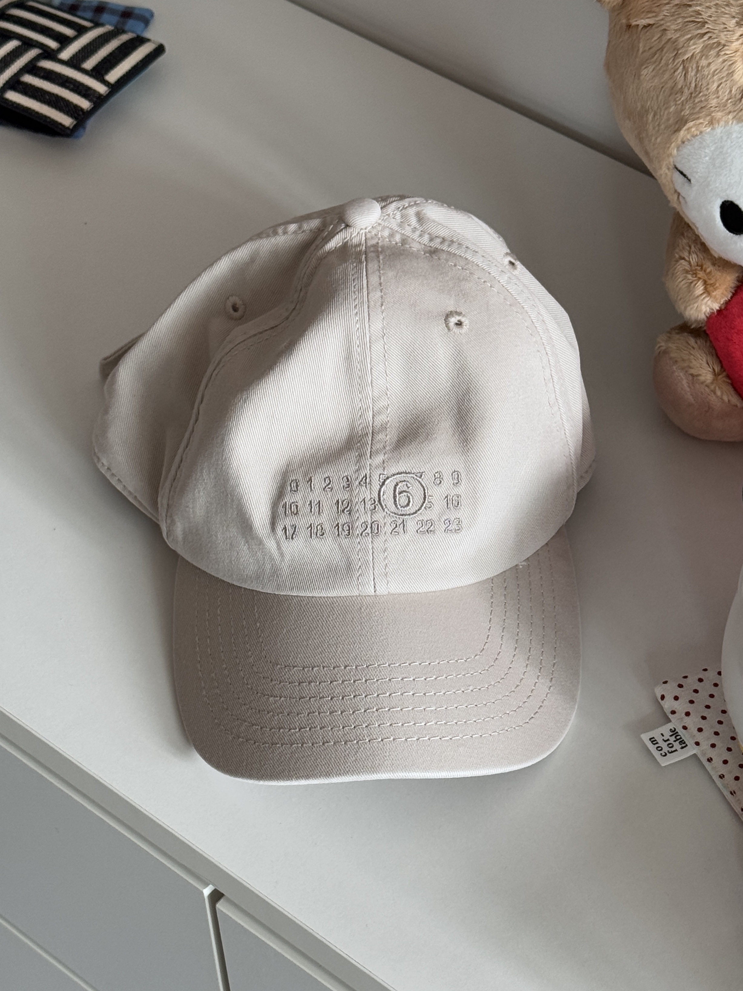 MM6 Maison Margiela Logo Patch Cap Black 착용 스타일