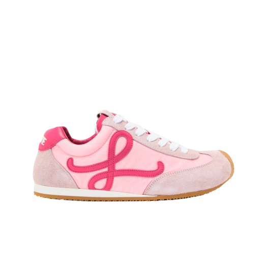 (W) Loewe Ballet Runner 2.0 in Nylon and Calfskin Baby Pink Fuxia