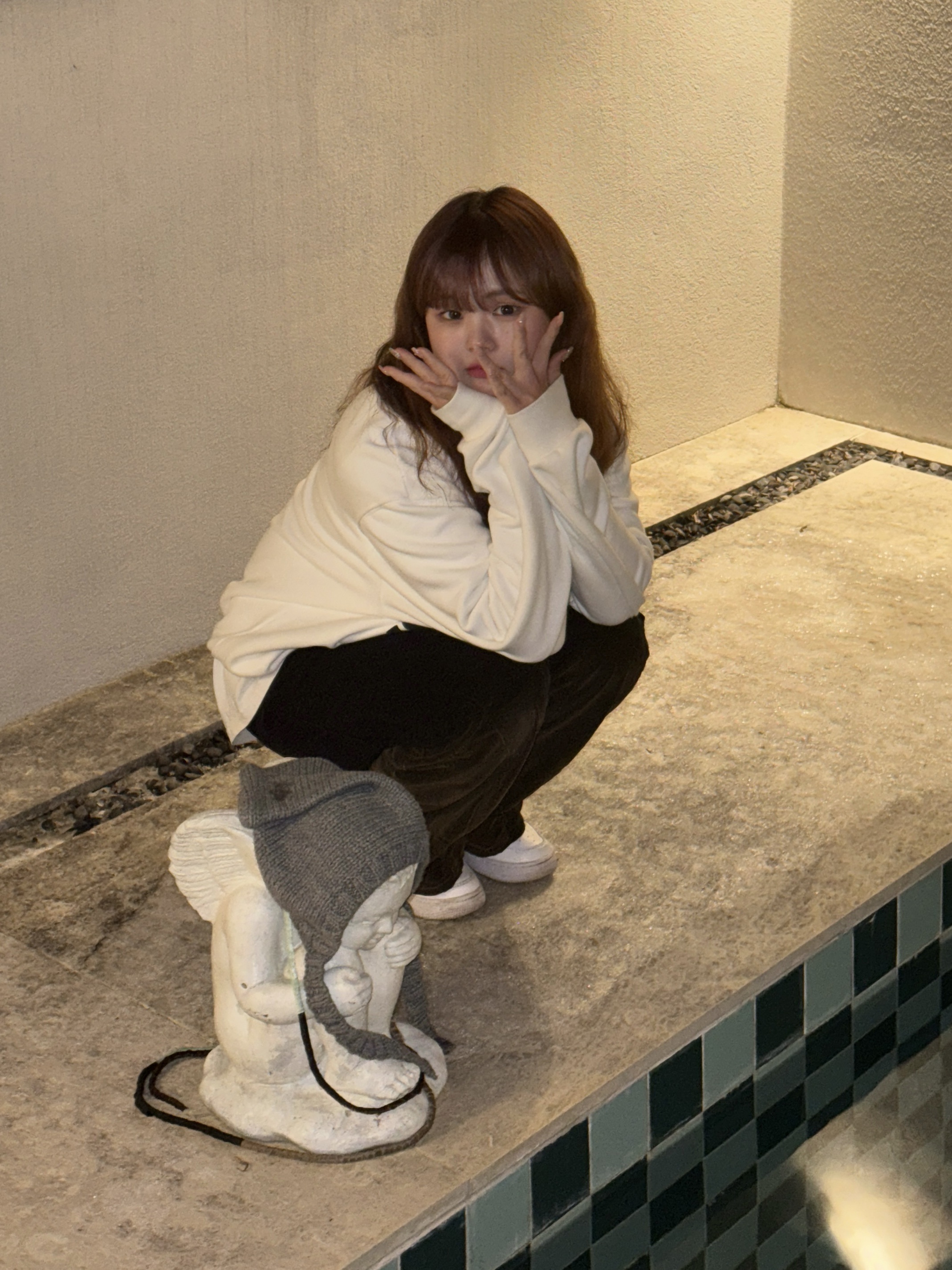 (W) Nike Air Force 1 '07 Low White 착용 스타일 - 2
