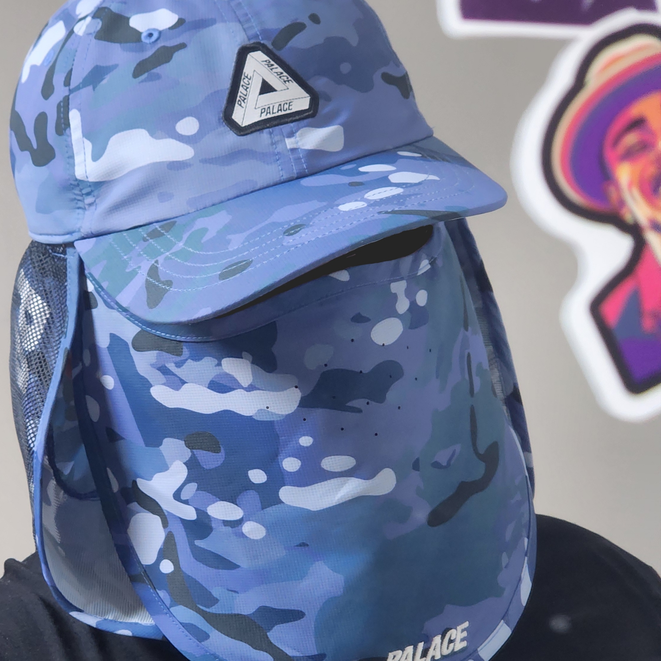 Palace Tri-Ferg Desert 6-Panel Terrain DPM Blue - 24SS 착용 스타일 - 1