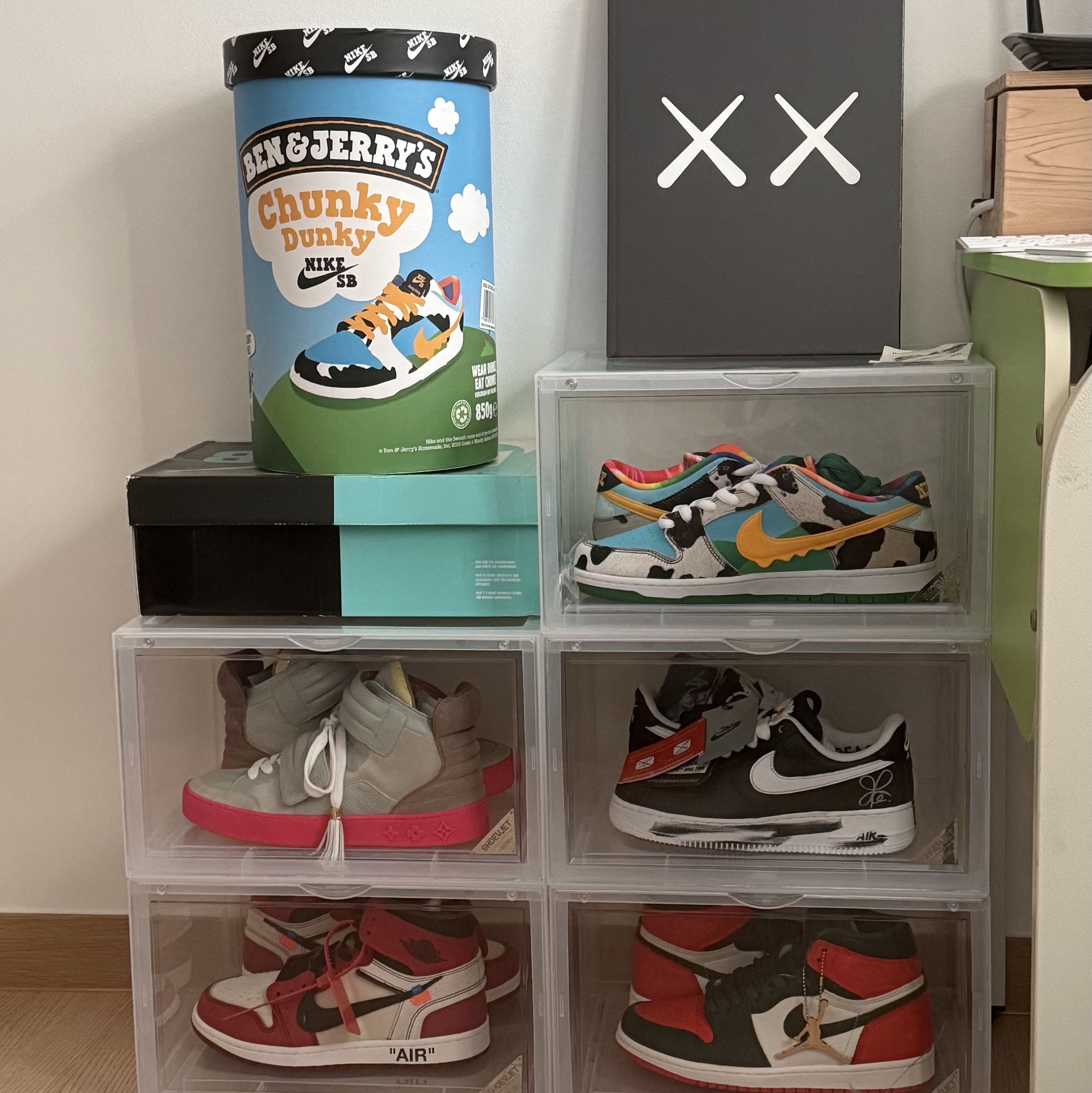 Nike x Ben & Jerry's SB Dunk Low Chunky Dunky (Special Box), Nike x Black Sheep Dunk High SB Paid in Full 착용 스타일