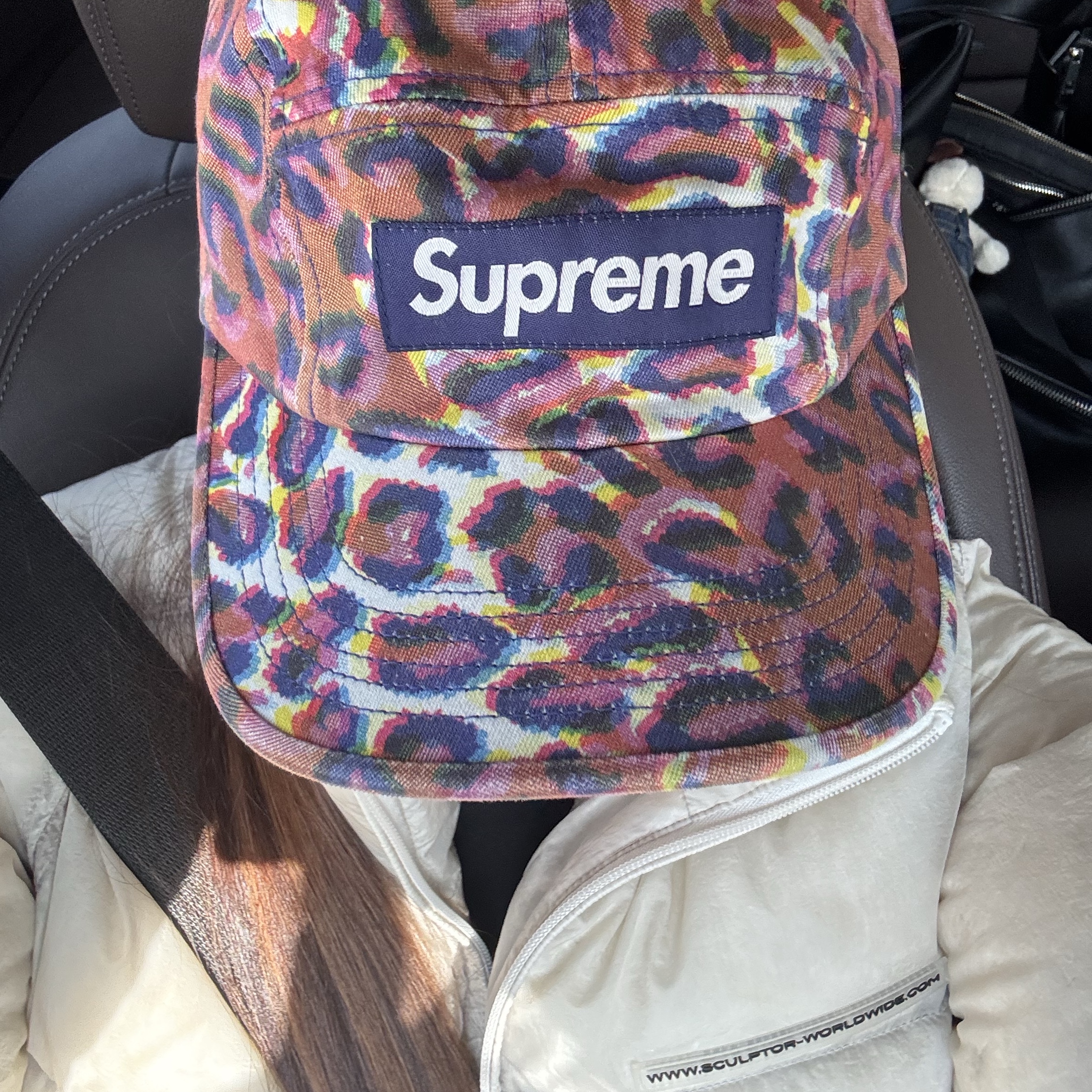 Supreme Washed Chino Twill Camp Cap Leopard - 24FW 착용 스타일