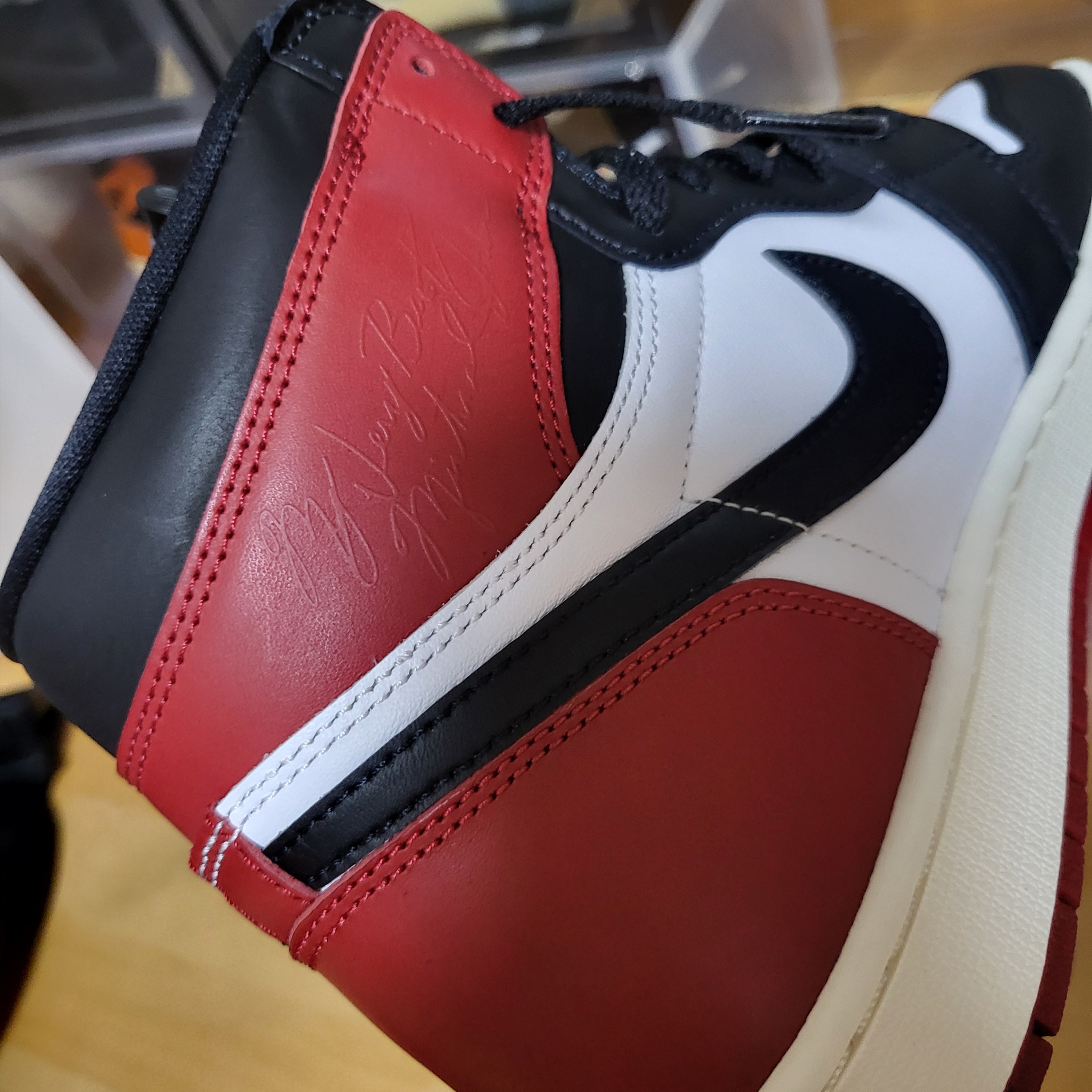 Jordan 1 Retro High OG Black Toe, Jordan 1 Retro High Shattered Backboard 3.0 착용 스타일 - 7