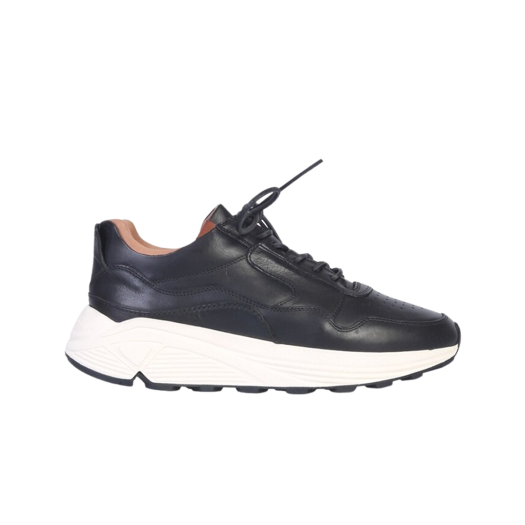 B7350ETRU-01 Buttero Vinci Leather Sneakers Black