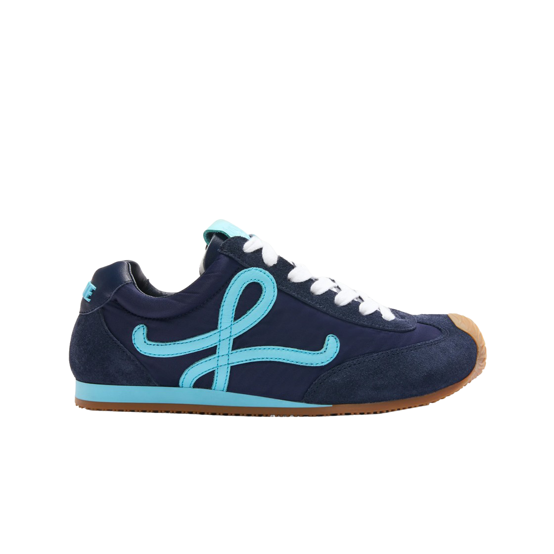로에베 발레 러너 2.0 나일론 앤 카프스킨 네이비 블루 터콰이즈(Loewe Ballet Runner 2.0 in Nylon and Calfskin Navy Blue Turquoise)