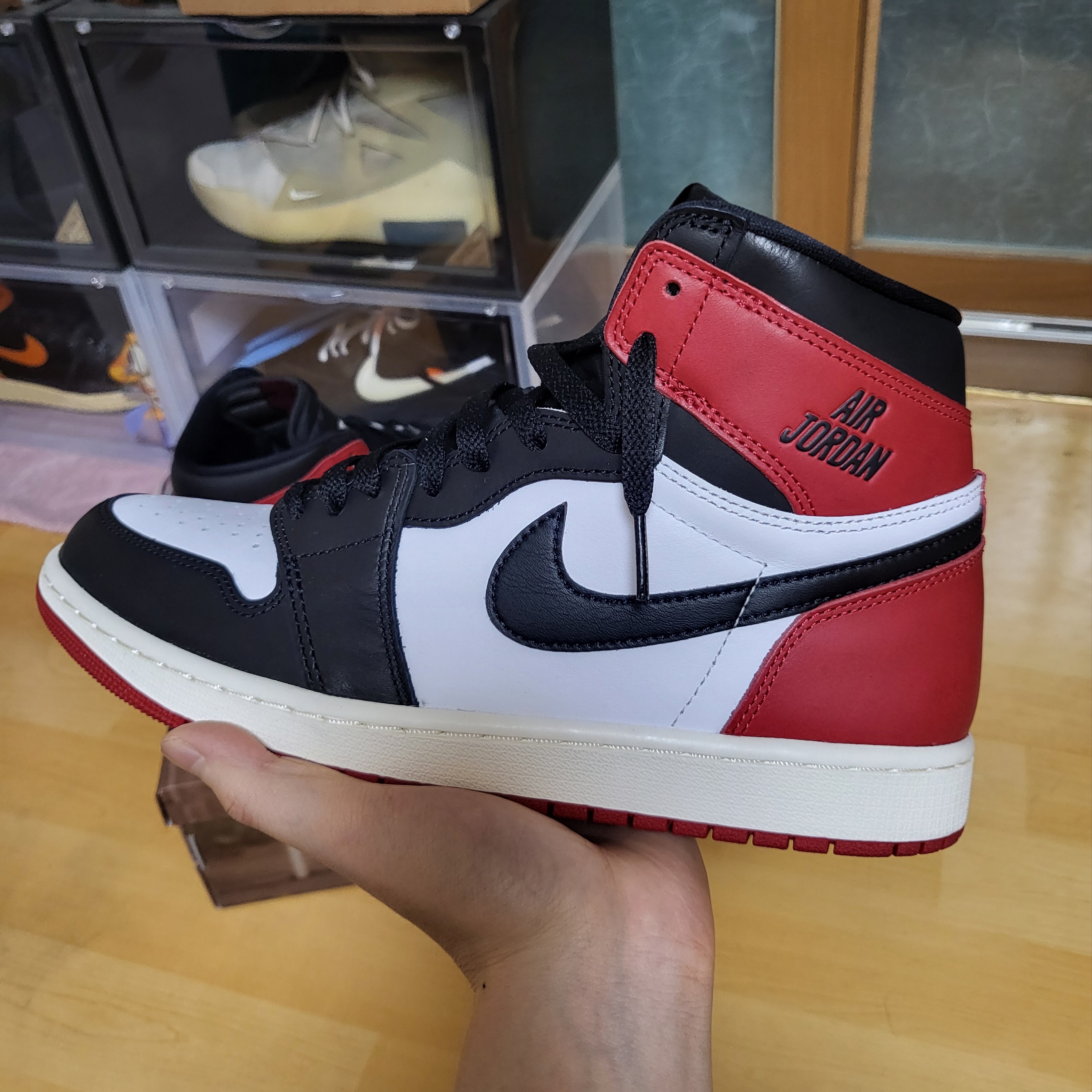 Jordan 1 Retro High OG Black Toe, Jordan 1 Retro High Shattered Backboard 3.0 착용 스타일 - 6