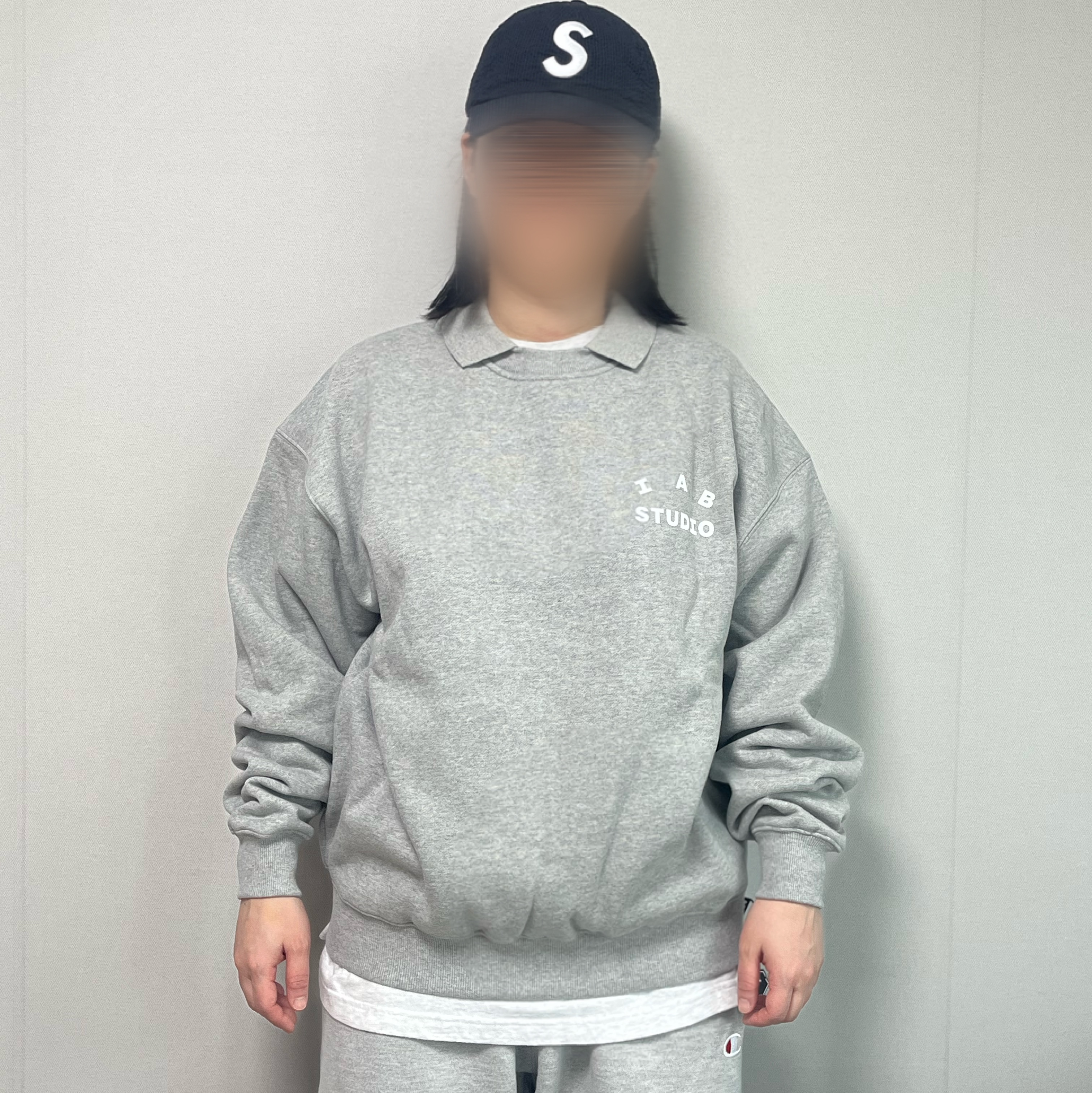 Patagonia Synchilla Snap-T Fleece Pullover Passage Blue, IAB Studio Rugby Sweatshirt Gray - 23FW 착용 스타일 - 2