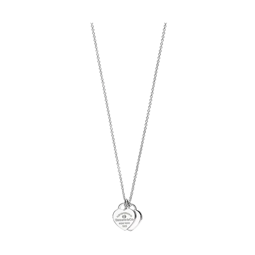 Tiffany & Co. Return To Tiffany Heart Tag Pendant in Mini Sterling Silver with Diamond