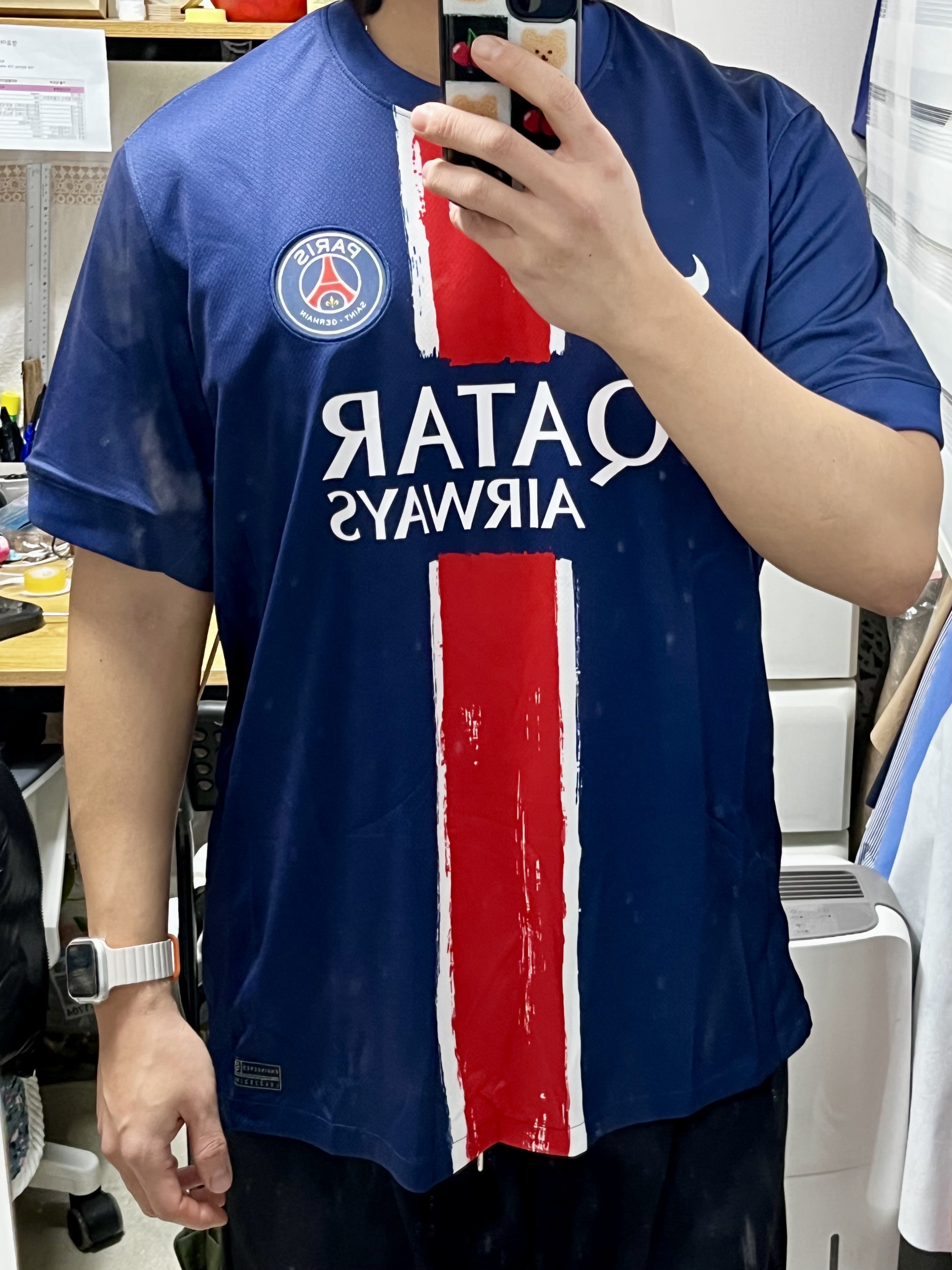 Nike Paris Saint-Germain 2024/25 Dri-Fit Stadium Home Replica Jersey Midnight Navy (Non Marking Ver.) 착용 스타일 - 2