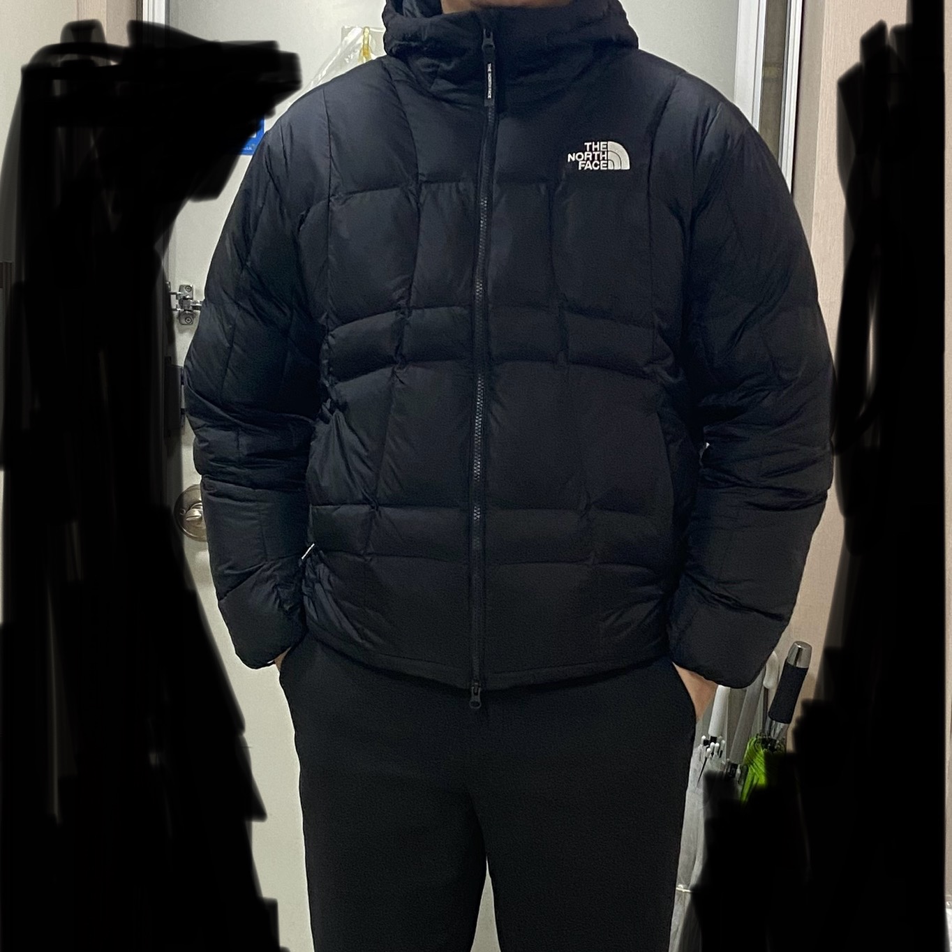 The North Face White Label Wave LT On Ball Jacket Black 착용 스타일