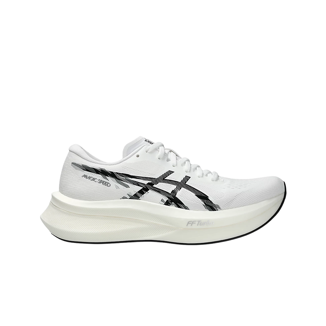 아식스 매직 스피드 4 화이트 블랙 - 2E 와이드(Asics Magic Speed 4 White Black - 2E Wide)