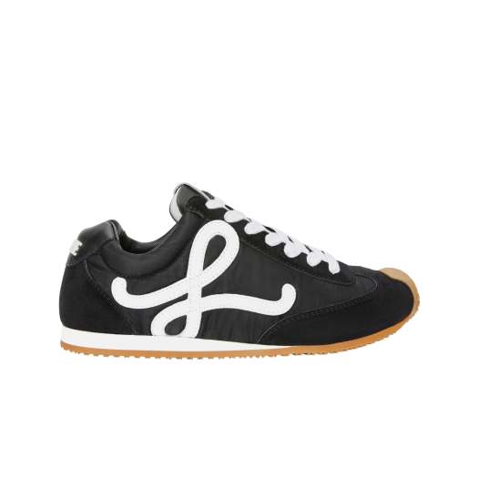 (W) Loewe Ballet Runner 2.0 in Nylon and Calfskin Black White