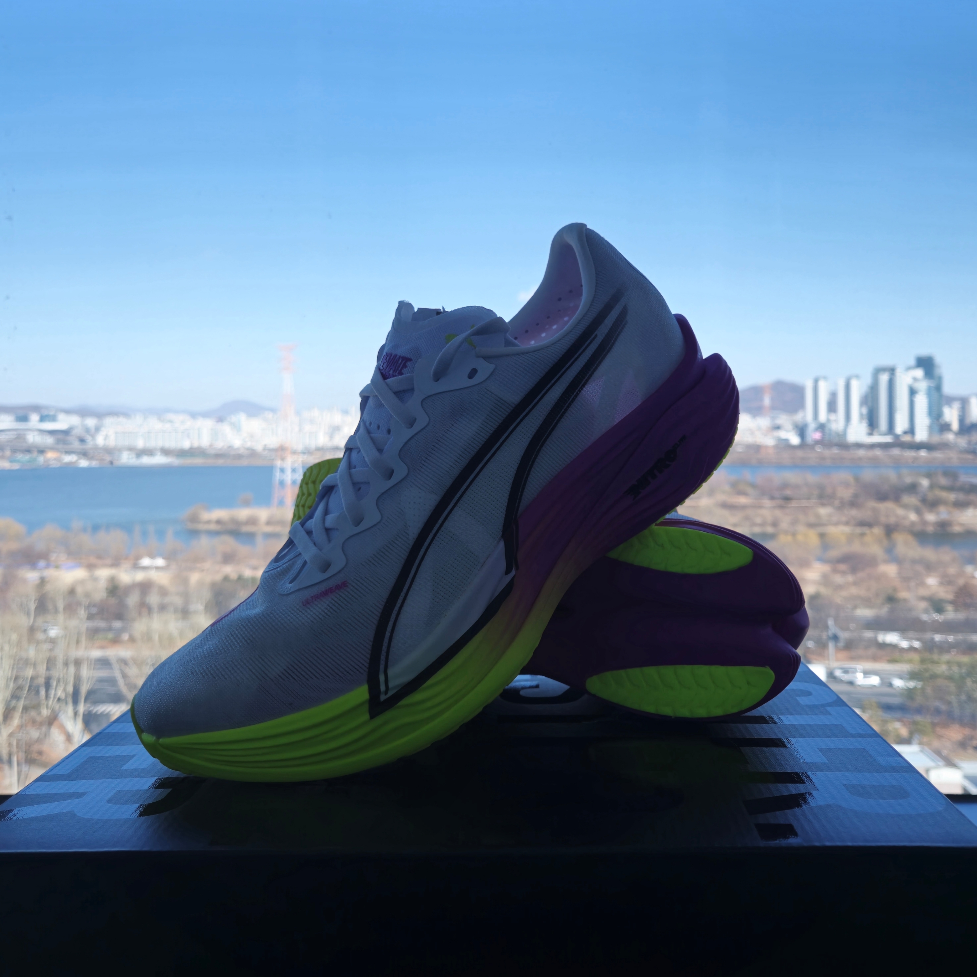 Puma Deviate Nitro Elite 3 White Pure Magenta 착용 스타일
