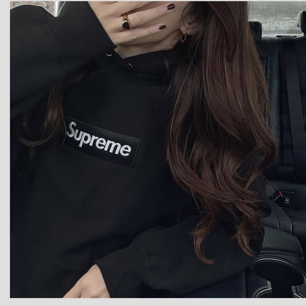 Supreme Box Logo Hooded Sweatshirt Black - 24FW 착용 스타일 - 1