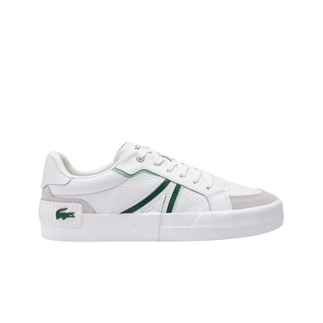 라코스테 트랙서브 레더 트레이너 화이트 그린(Lacoste Trackserve Leather Trainers White Green)