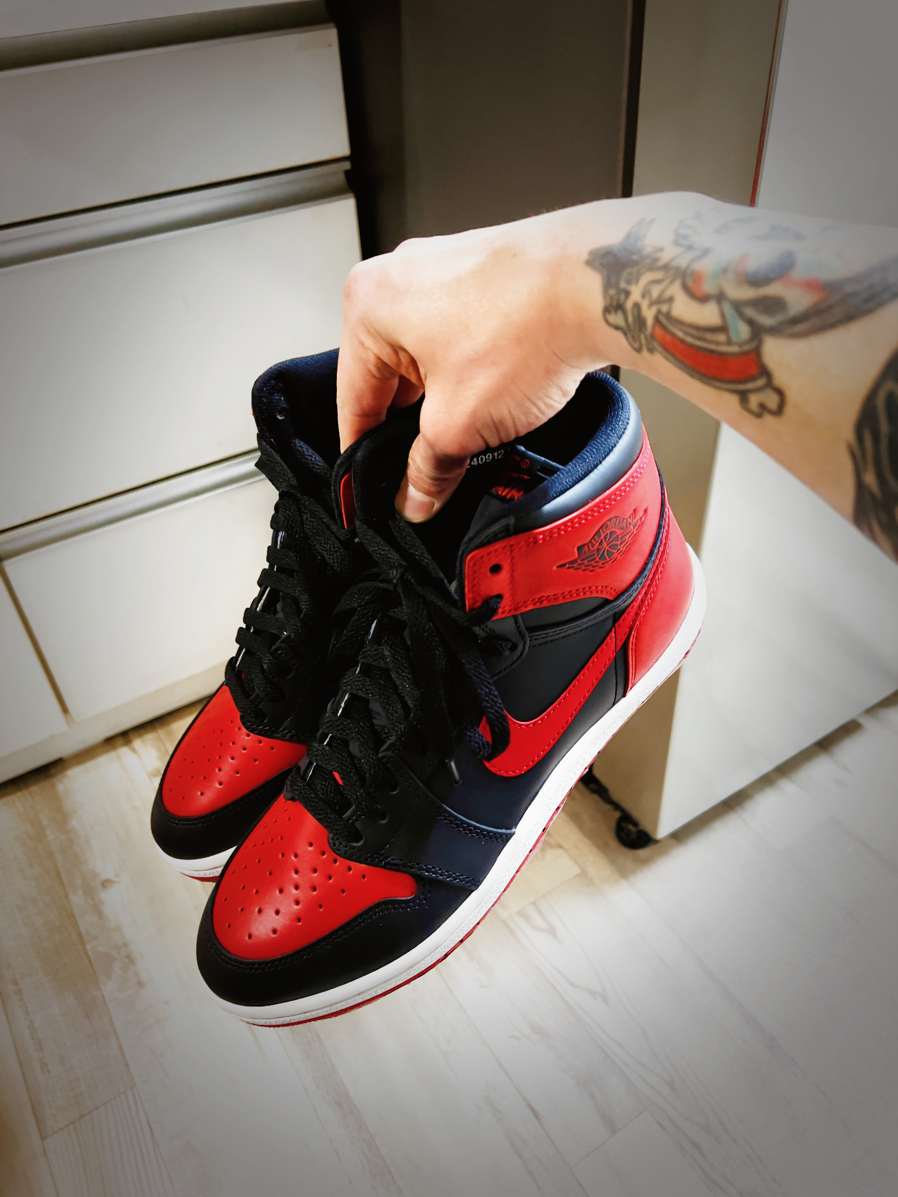 Jordan 1 High 85 Bred, Jordan 1 x Tune High 85 Bred (Special Package) 착용 스타일 - 2