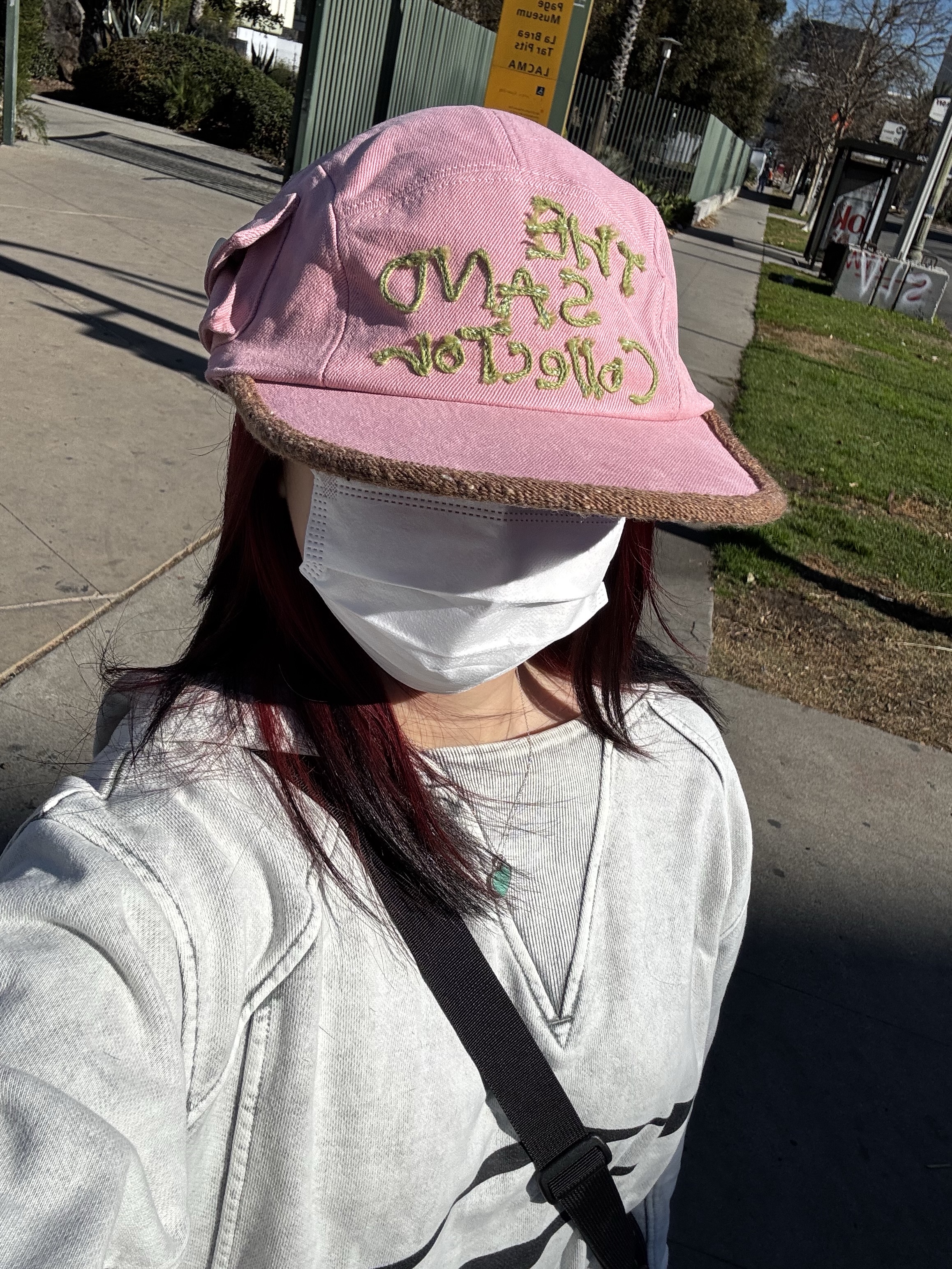 (W) Mischief Bleached Pullover Hoodie Bleached Khaki, Problemallways The Sand Collector Pocket Camp Cap Green 착용 스타일 - 2