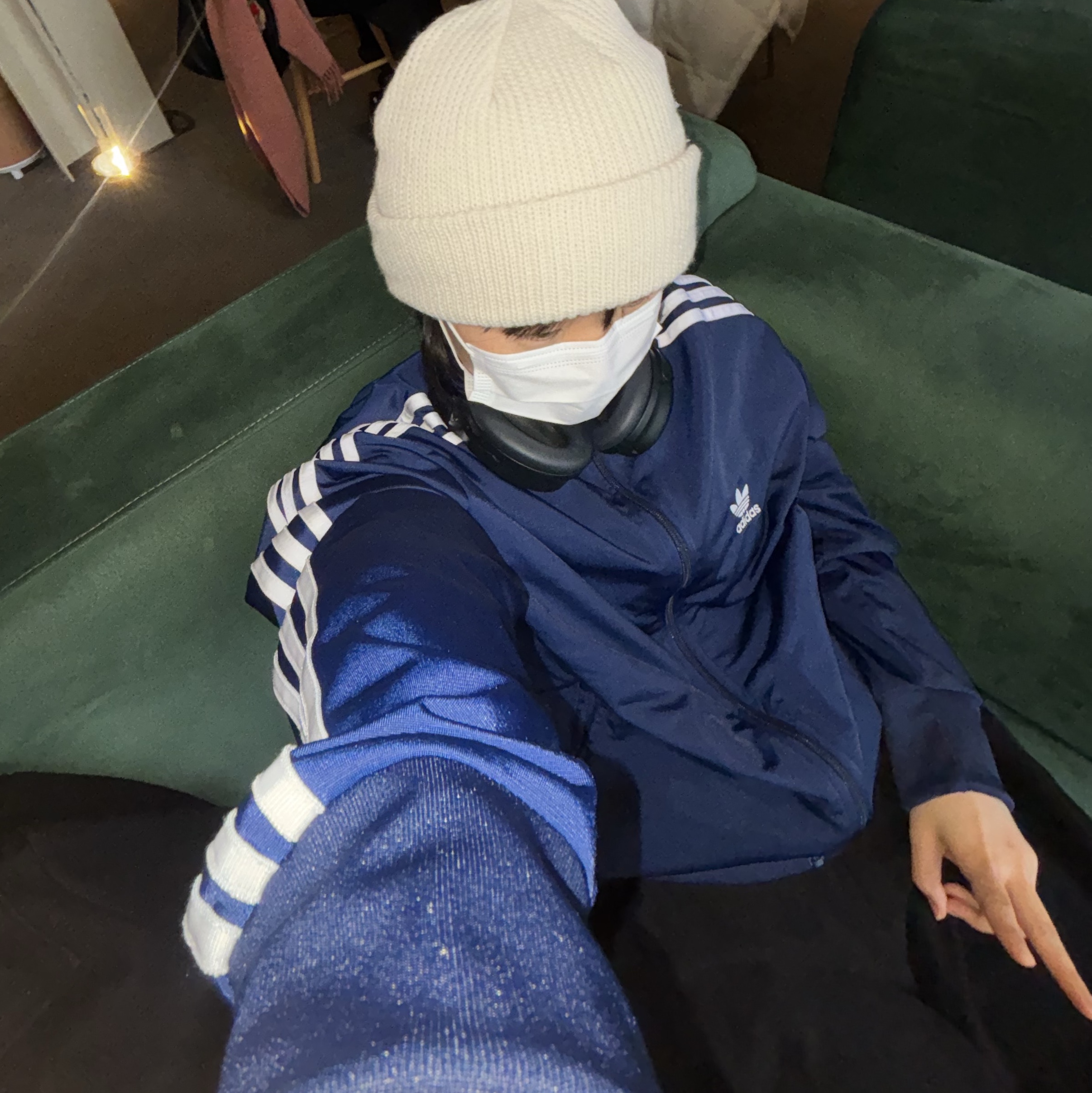 Adidas Adicolor Classic Firebird Track Top Night Indigo - KR Sizing 착용 스타일