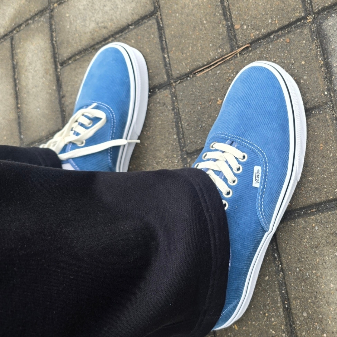 Vans Authentic Corduroy Blue 착용 스타일