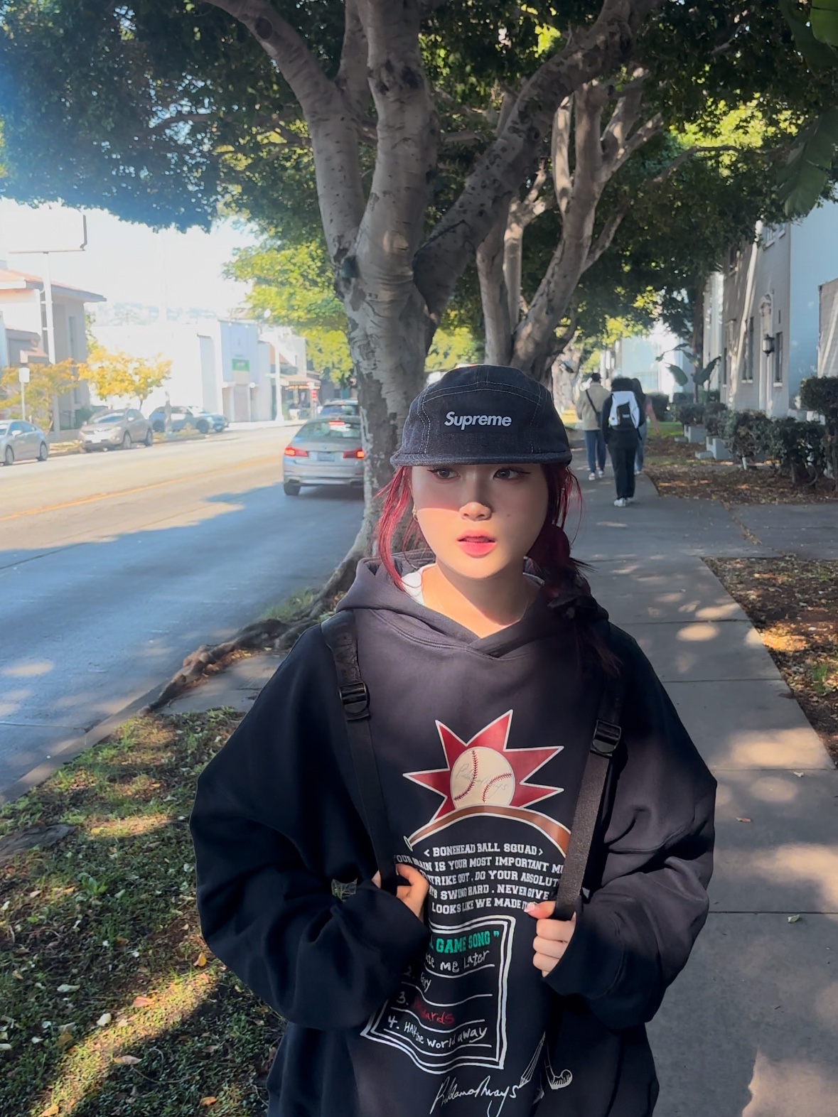 Problemallways Referee Hoodie Navy, Supreme Wool Camp Cap Denim - 24FW 착용 스타일 - 3