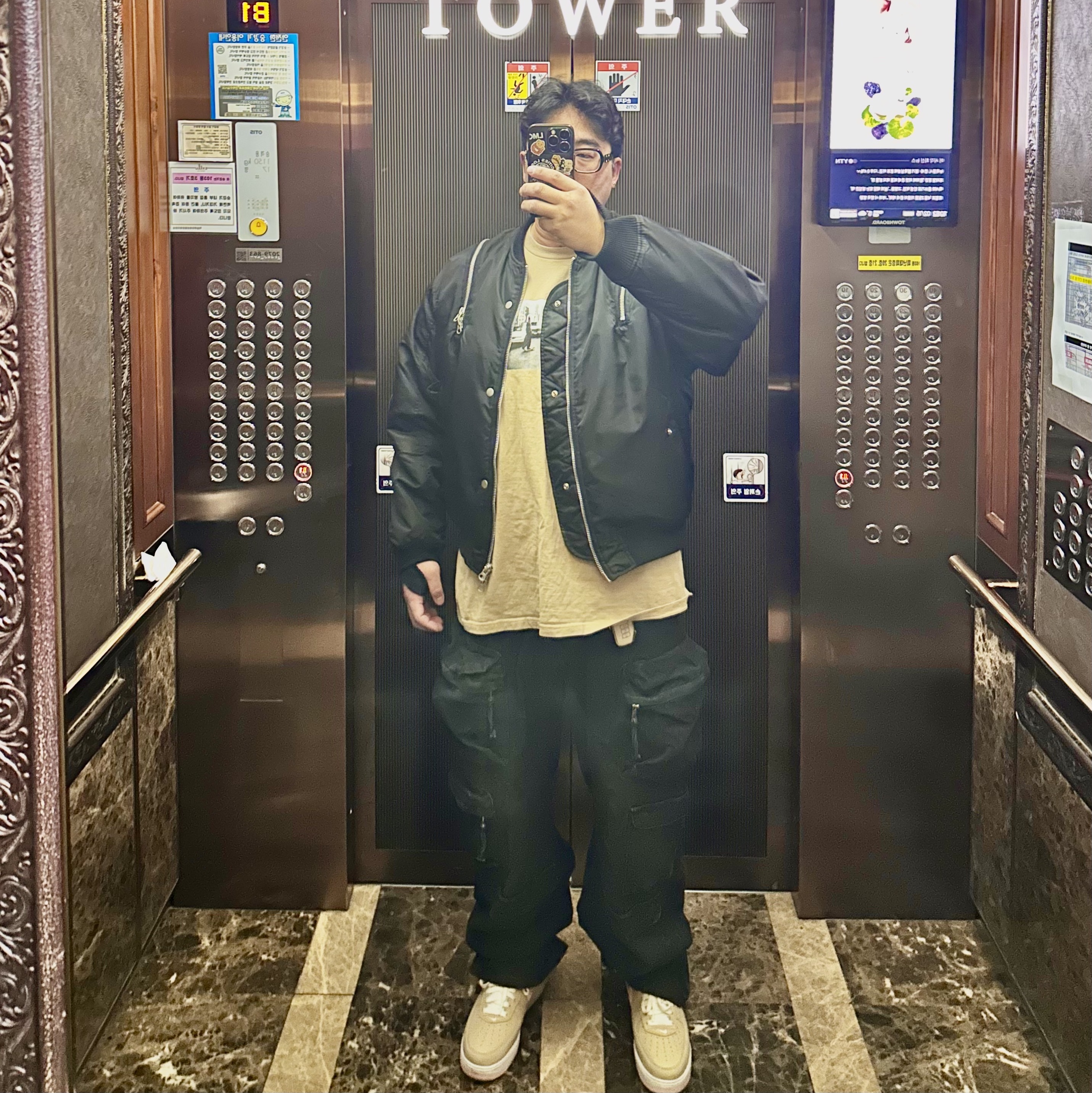 Gentle Monster x Maison Margiela MM114 Black Clear, Nike Air Force 1 Low Linen 2024 착용 스타일 - 1