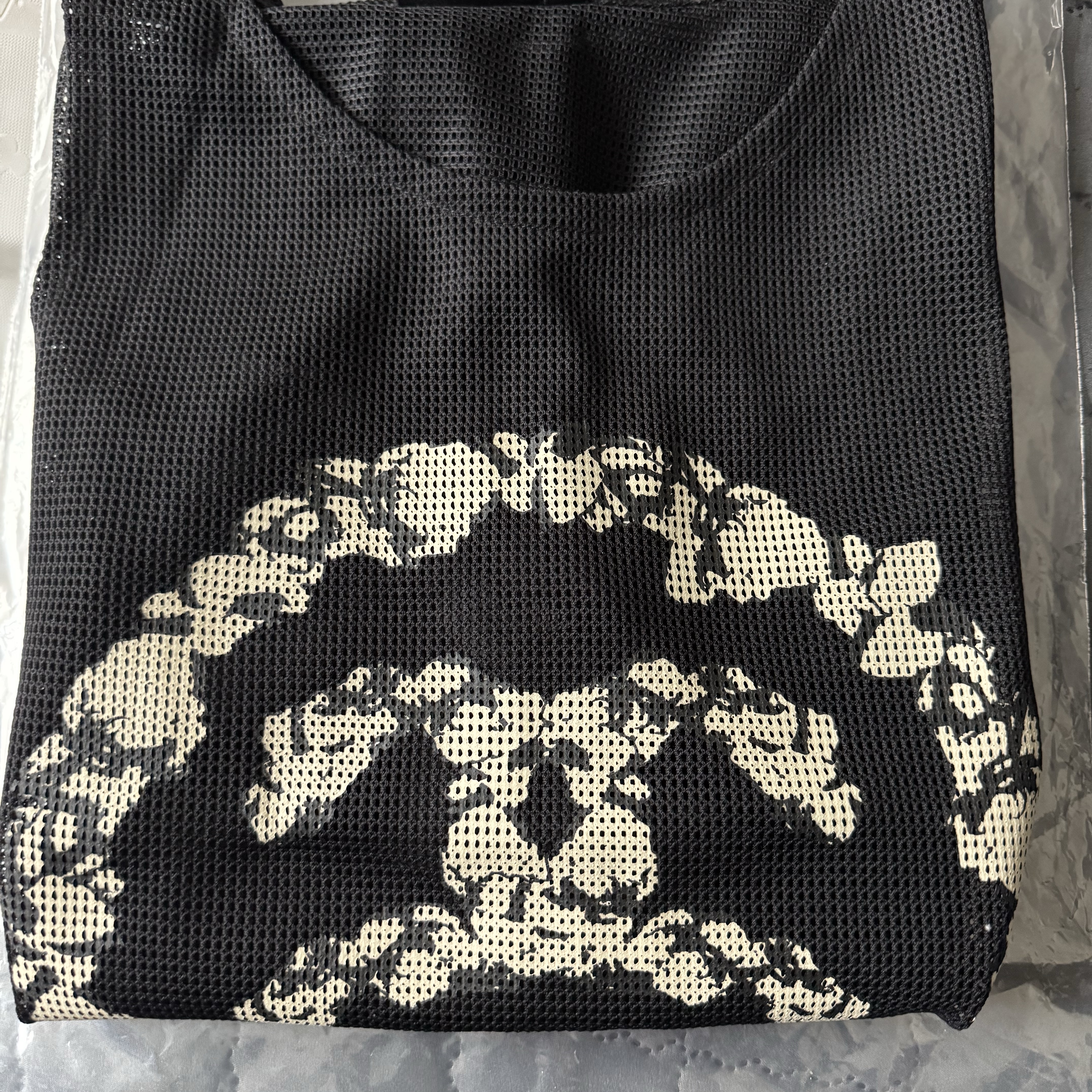 Stussy x Denim Tears Mesh Tank Black 착용 스타일