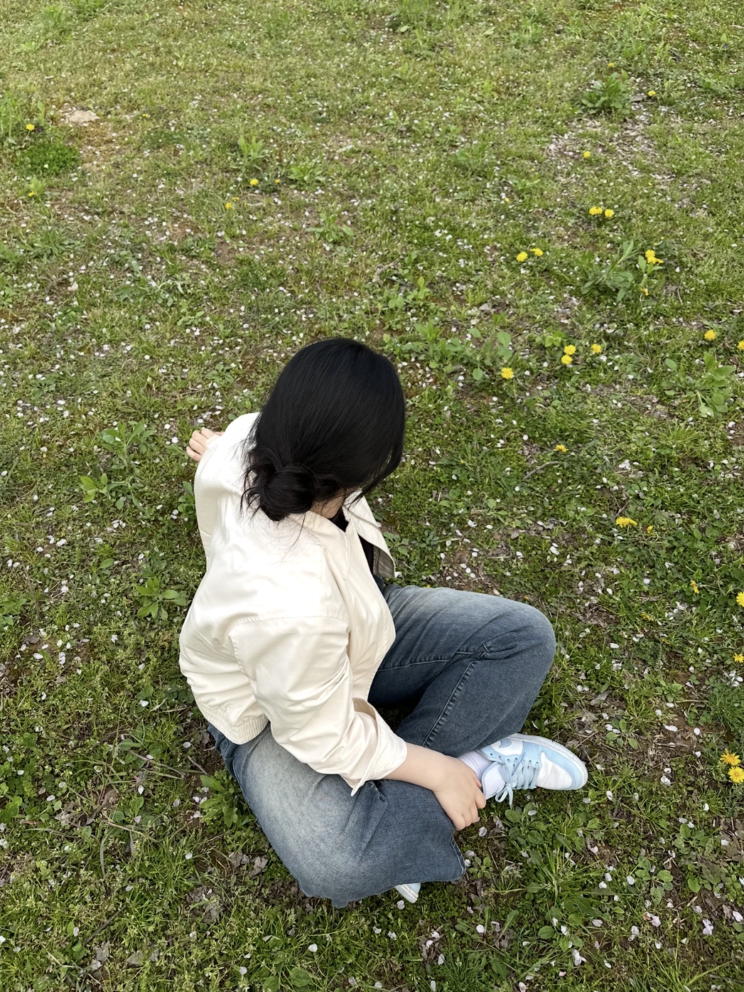 (W) Jordan 1 Low White Ice Blue 착용 스타일