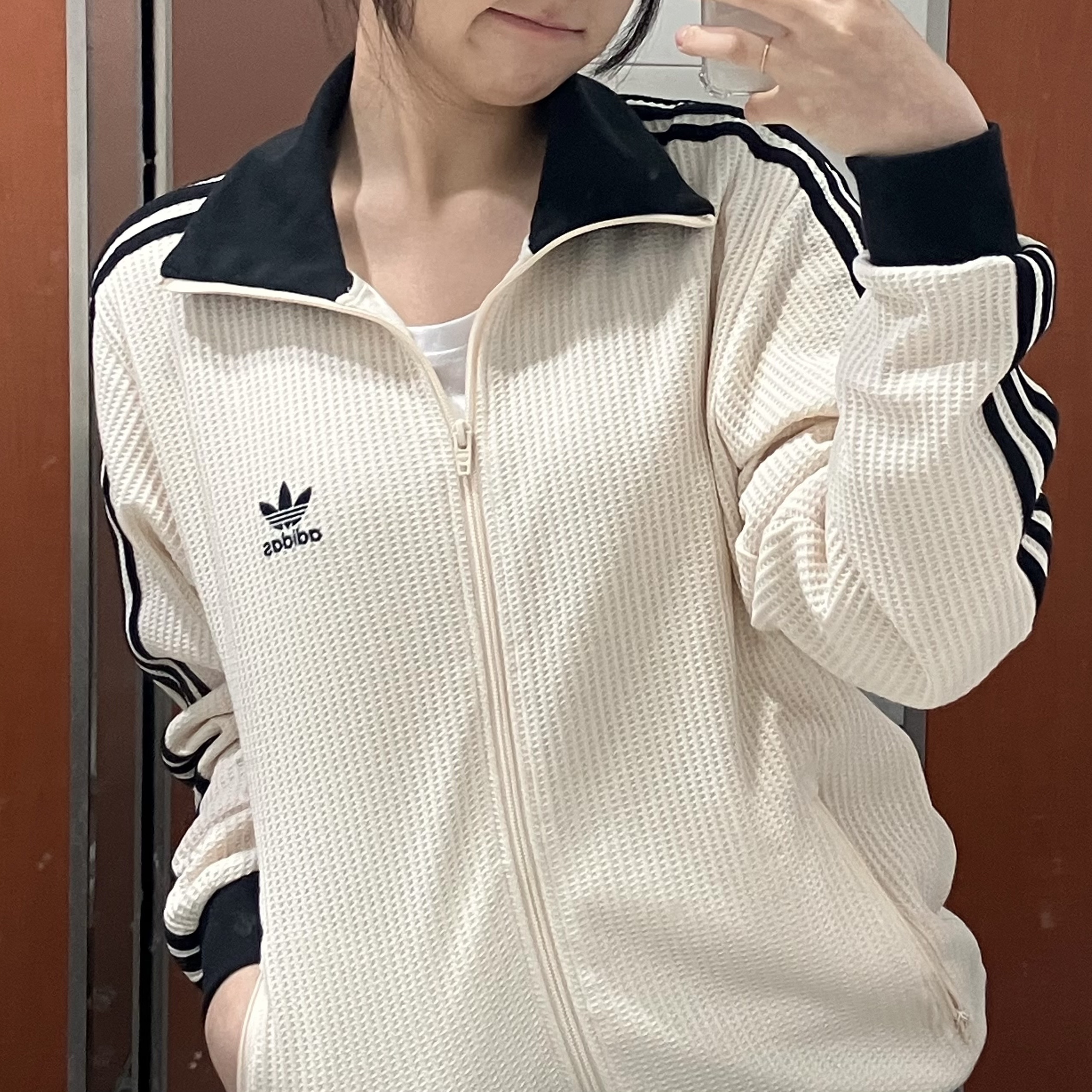 Adidas Waffle Beckenbauer Track Top Wonder White - KR Sizing 착용 스타일