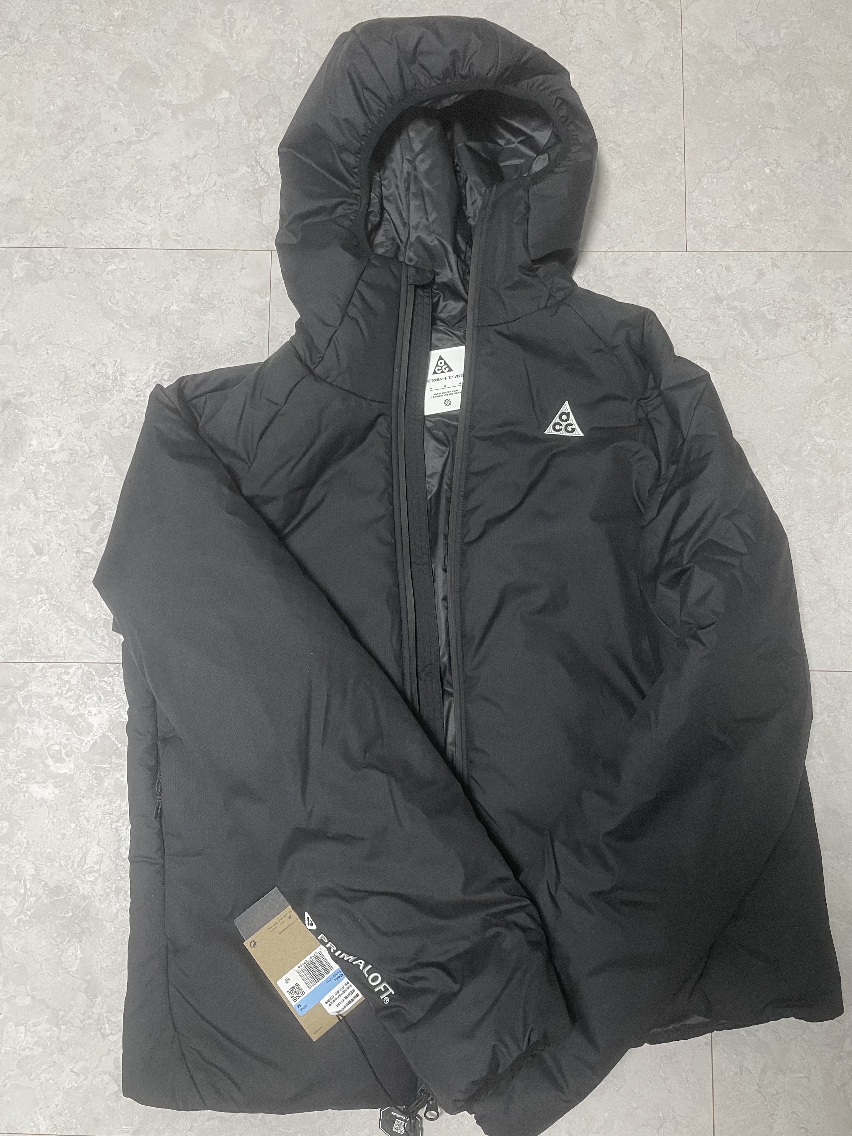 Nike ACG Rope De Dope Primaloft Therma-Fit Jacket Black Summit White - Asia 착용 스타일