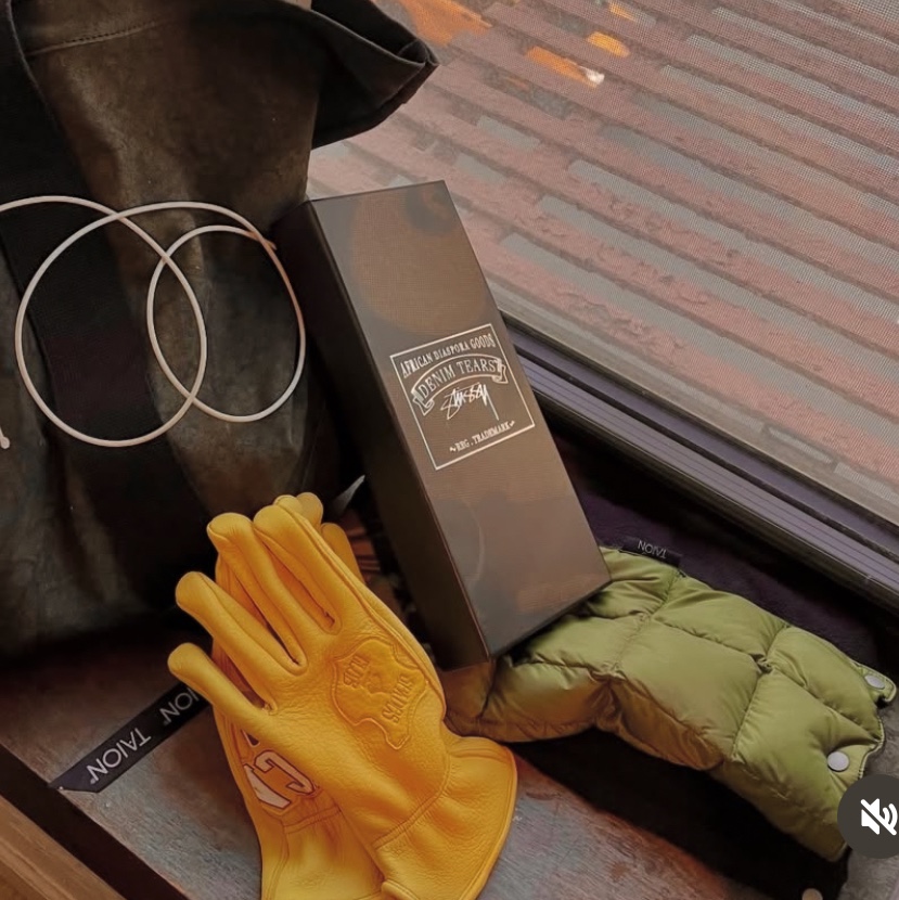 Stussy x Denim Tears レザーグローブ L/XL STUSSY】☆グローブ