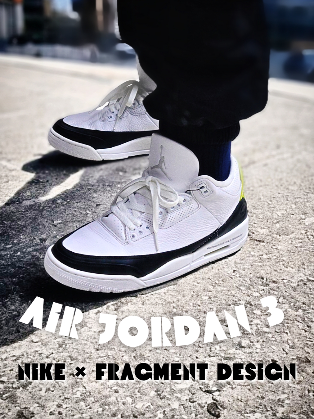 Jordan 3 x Fragment Retro SP White Black 착용 스타일