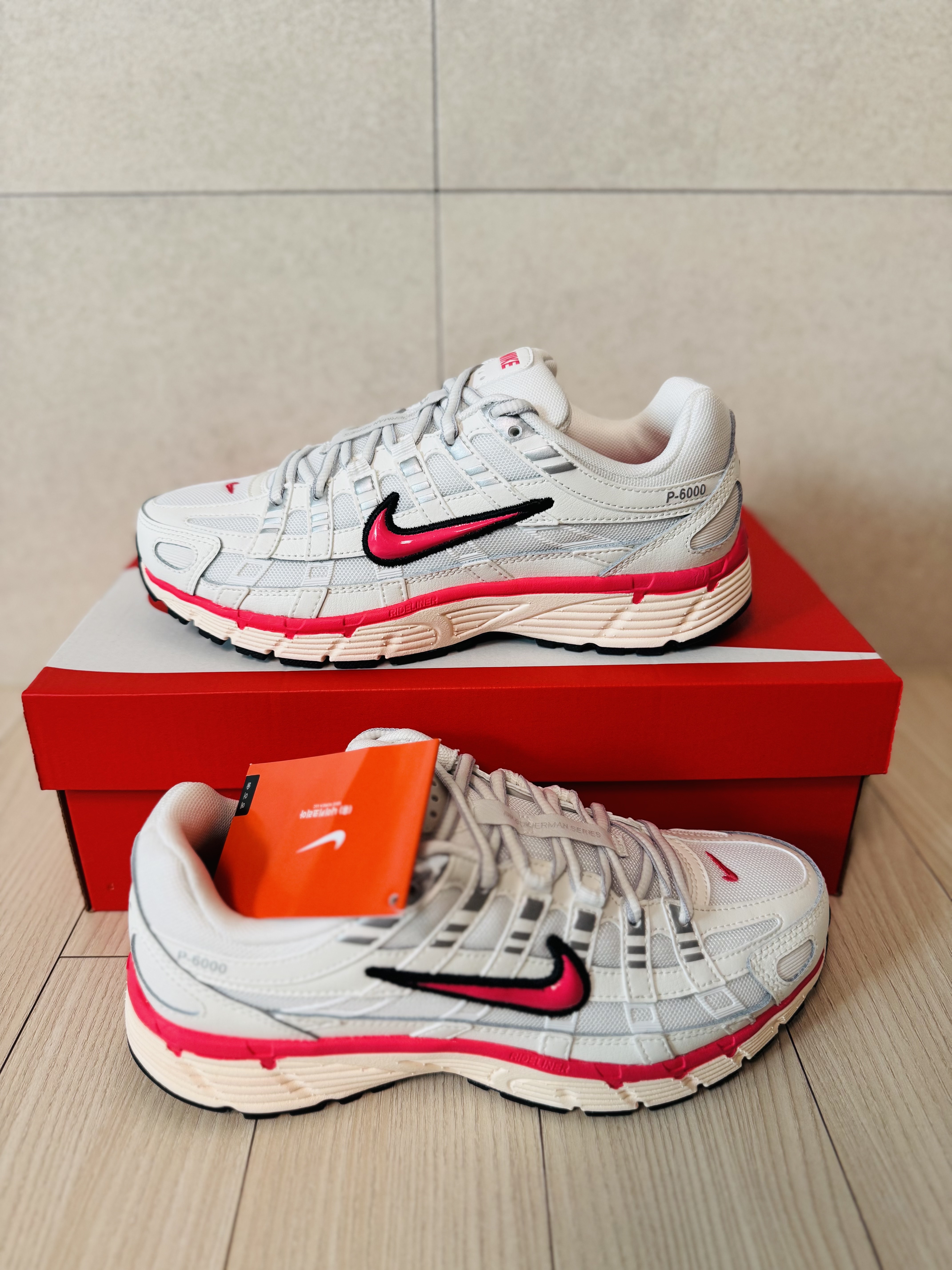 (W) Nike P-6000 Sail Black 착용 스타일 - 2