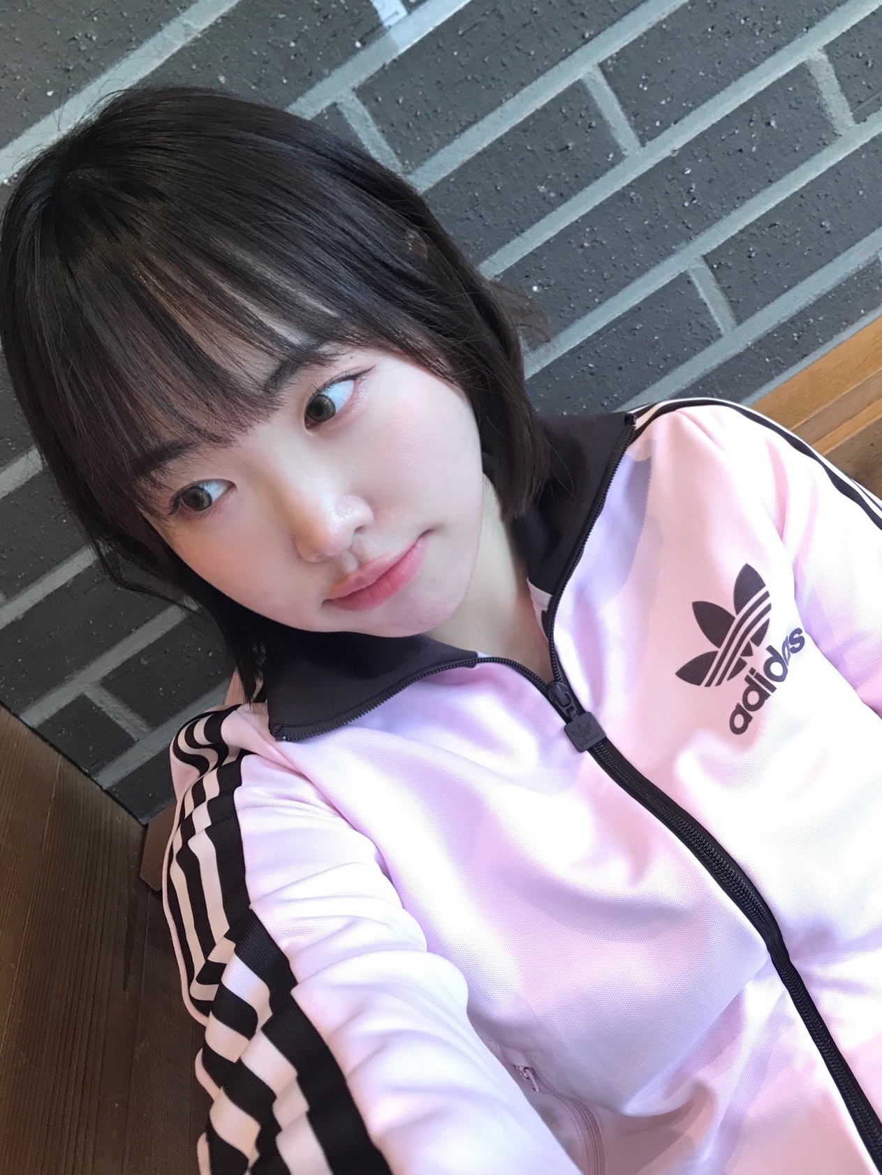 (W) Adidas Originals Beckenbauer Track Jacket Clear Pink - KR Sizing 착용 스타일