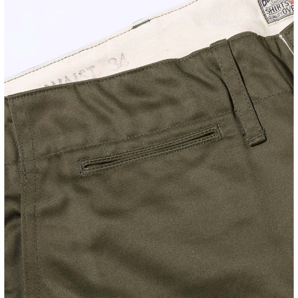 Buzz Rickson's Original Spec Chinos One Wash Olive 착용 스타일 - 4