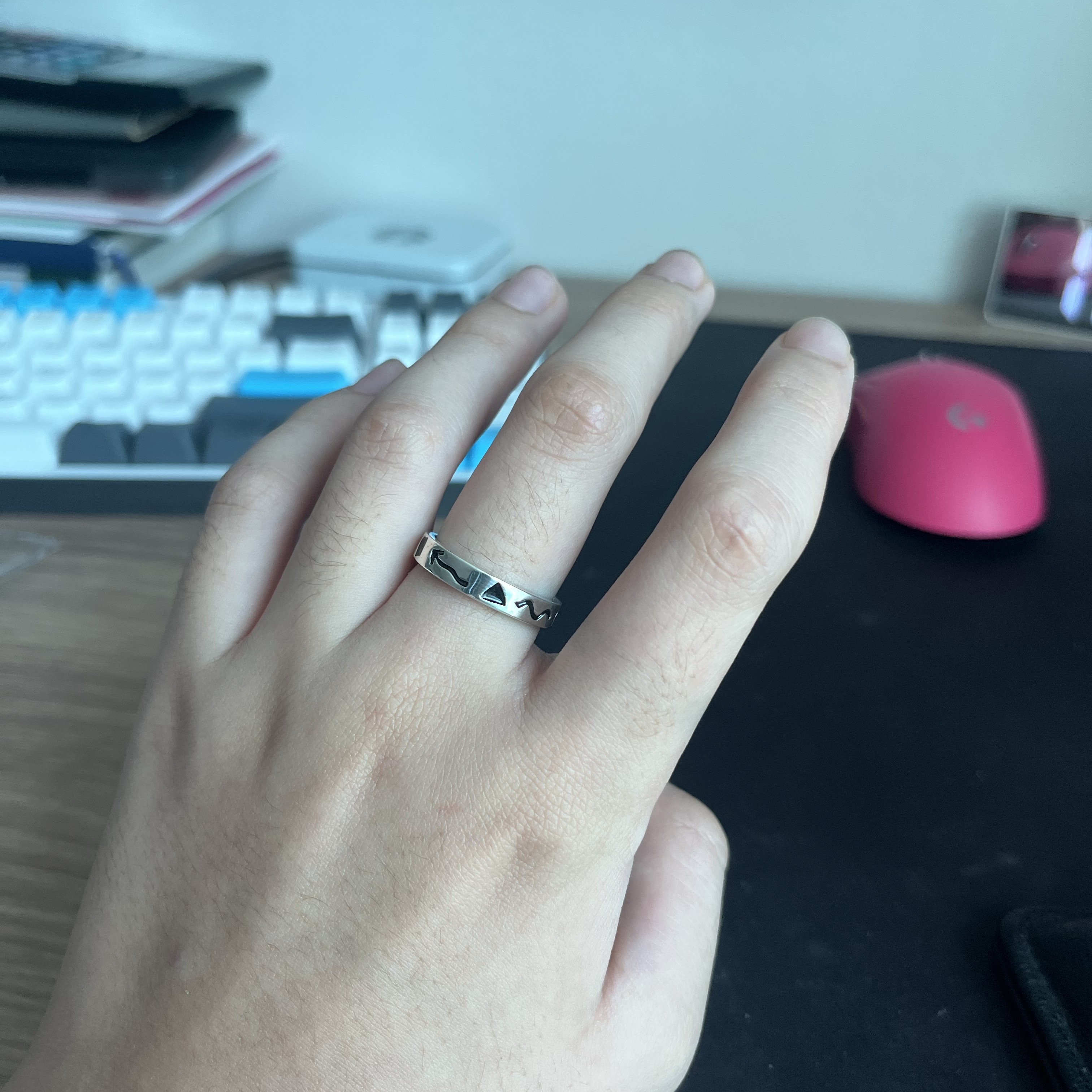 Nonenon Doodle Ring 4mm Silver 925 착용 스타일