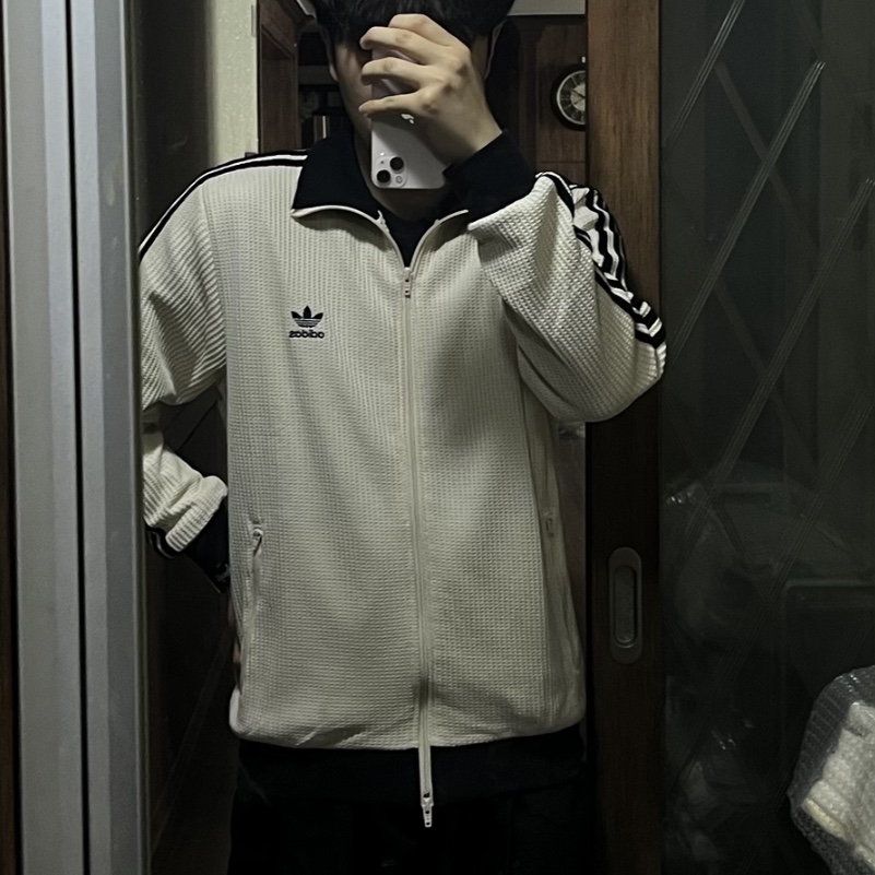 Adidas Waffle Beckenbauer Track Top Wonder White - KR Sizing 착용 스타일