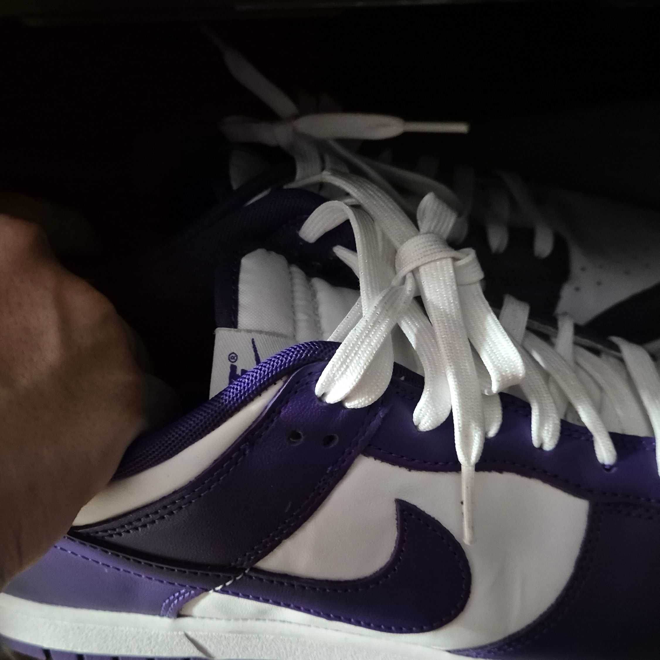 Nike Dunk Low Retro Championship Court Purple 착용 스타일