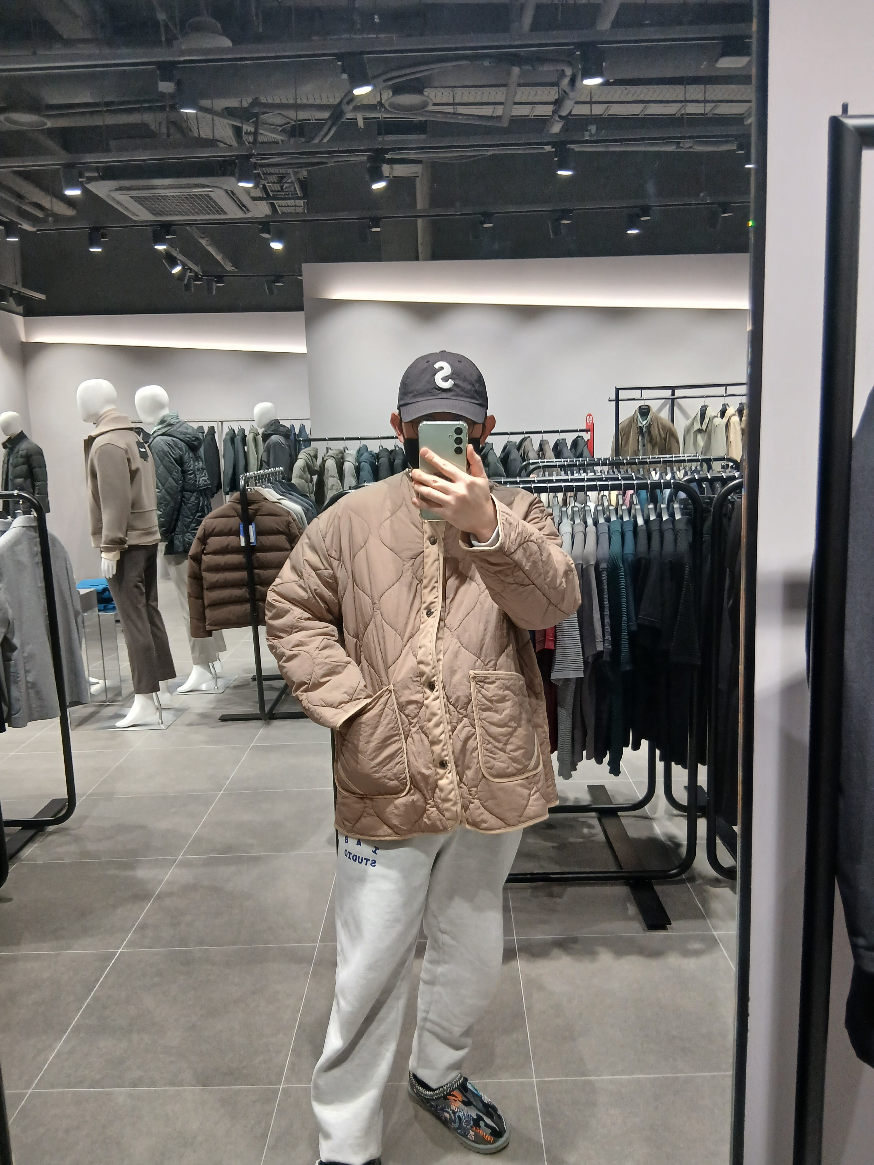 Supreme Cordura Ripstop S Logo 6-Panel Black - 23SS, IAB Studio Sweatpants Light Gray 착용 스타일 - 10