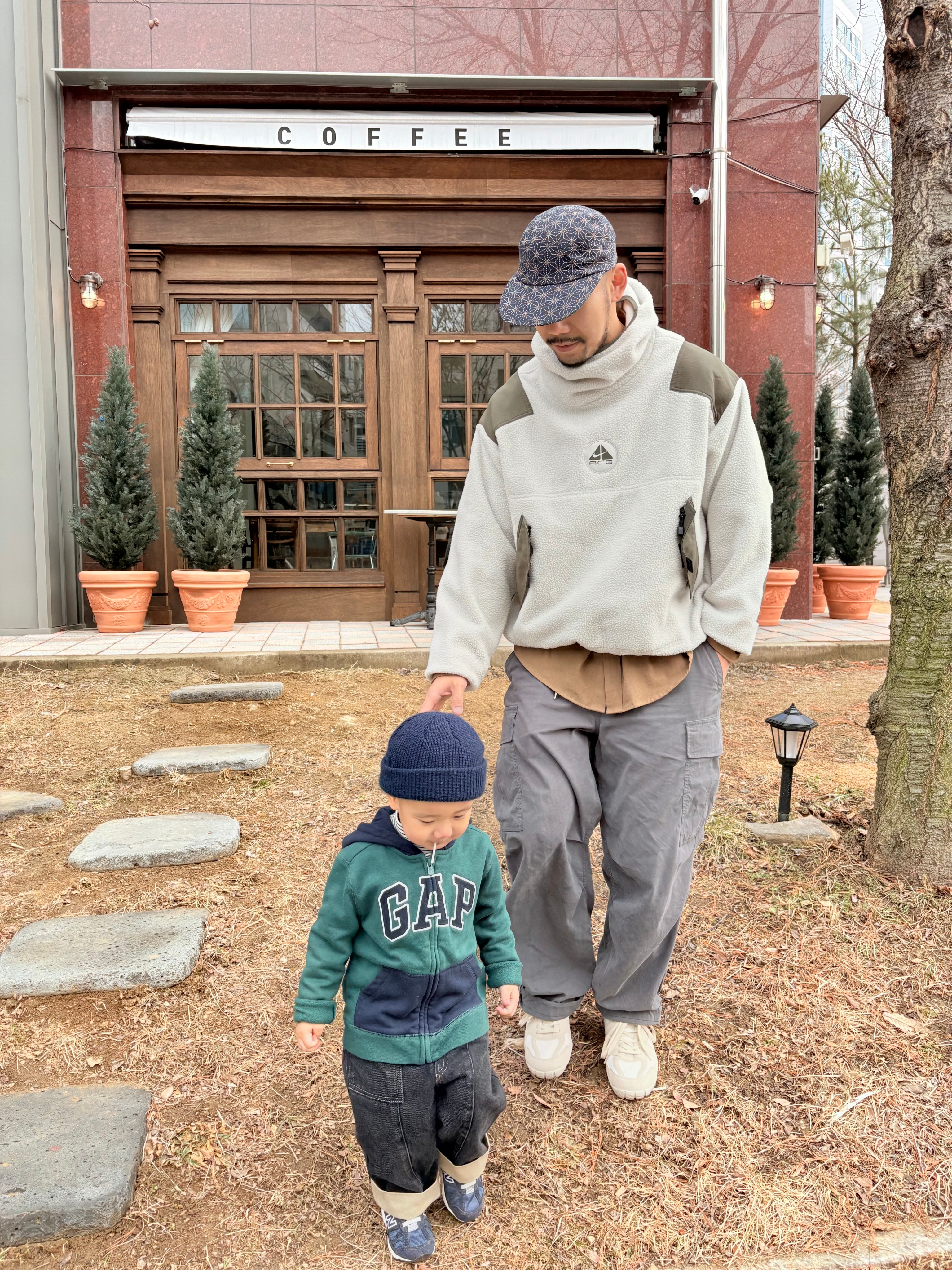 Nike ACG Balaclava Retro Fleece Pullover Light Bone Cargo Khaki - Asia 착용 스타일 - 1